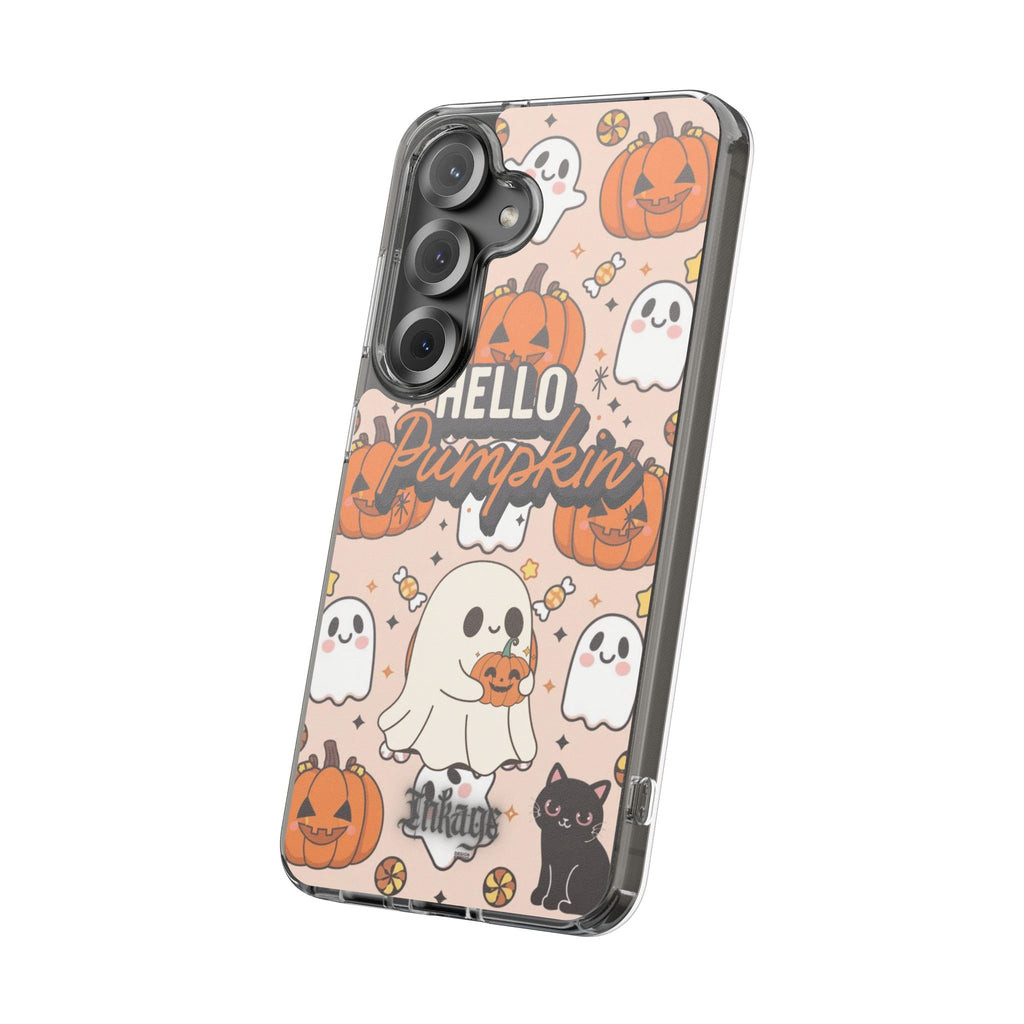 Cute Pumpkin Ghost Clear Impact Phone Case (Season)
