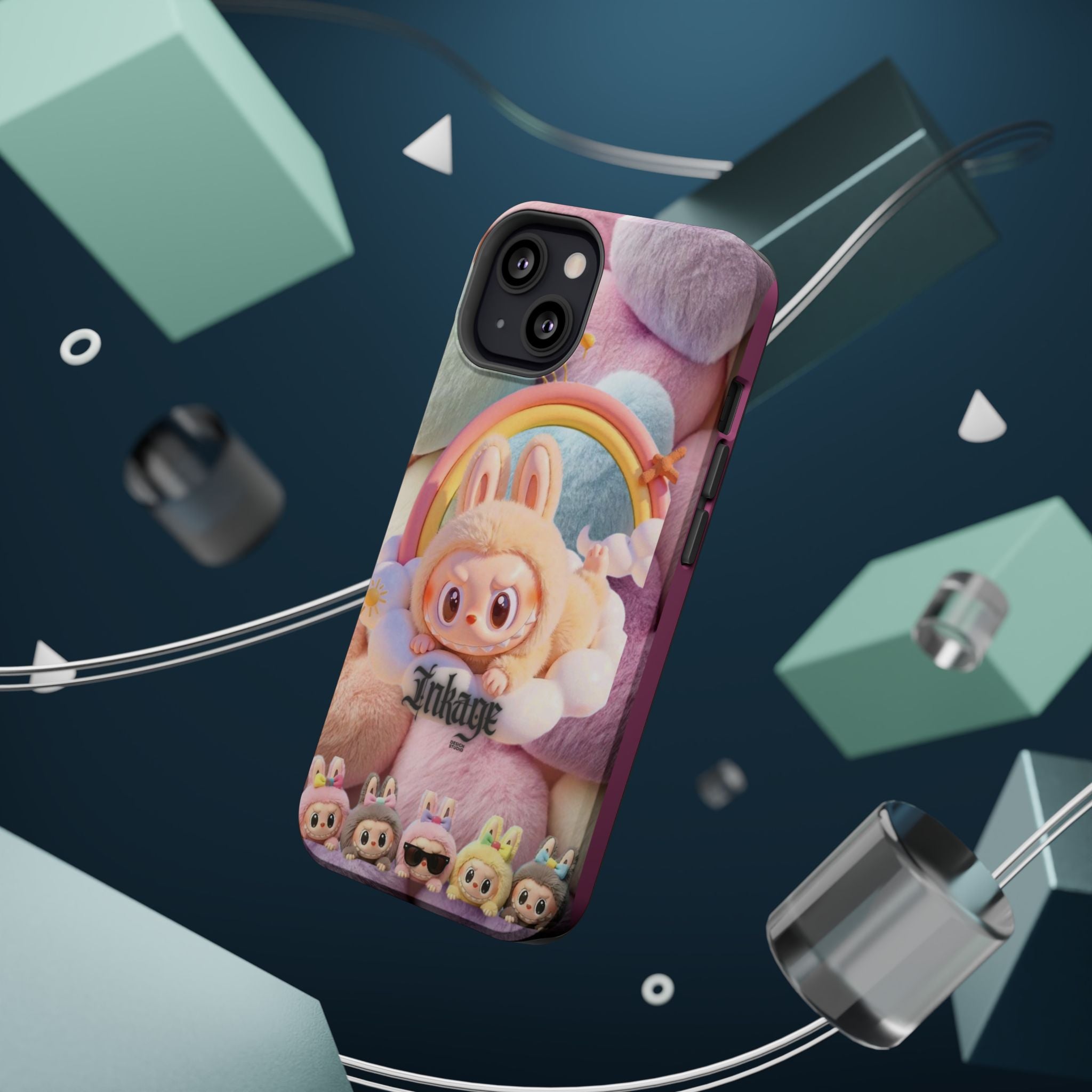 Pastel Rainbow Labubu Magnetic Phone Cases(Animation)