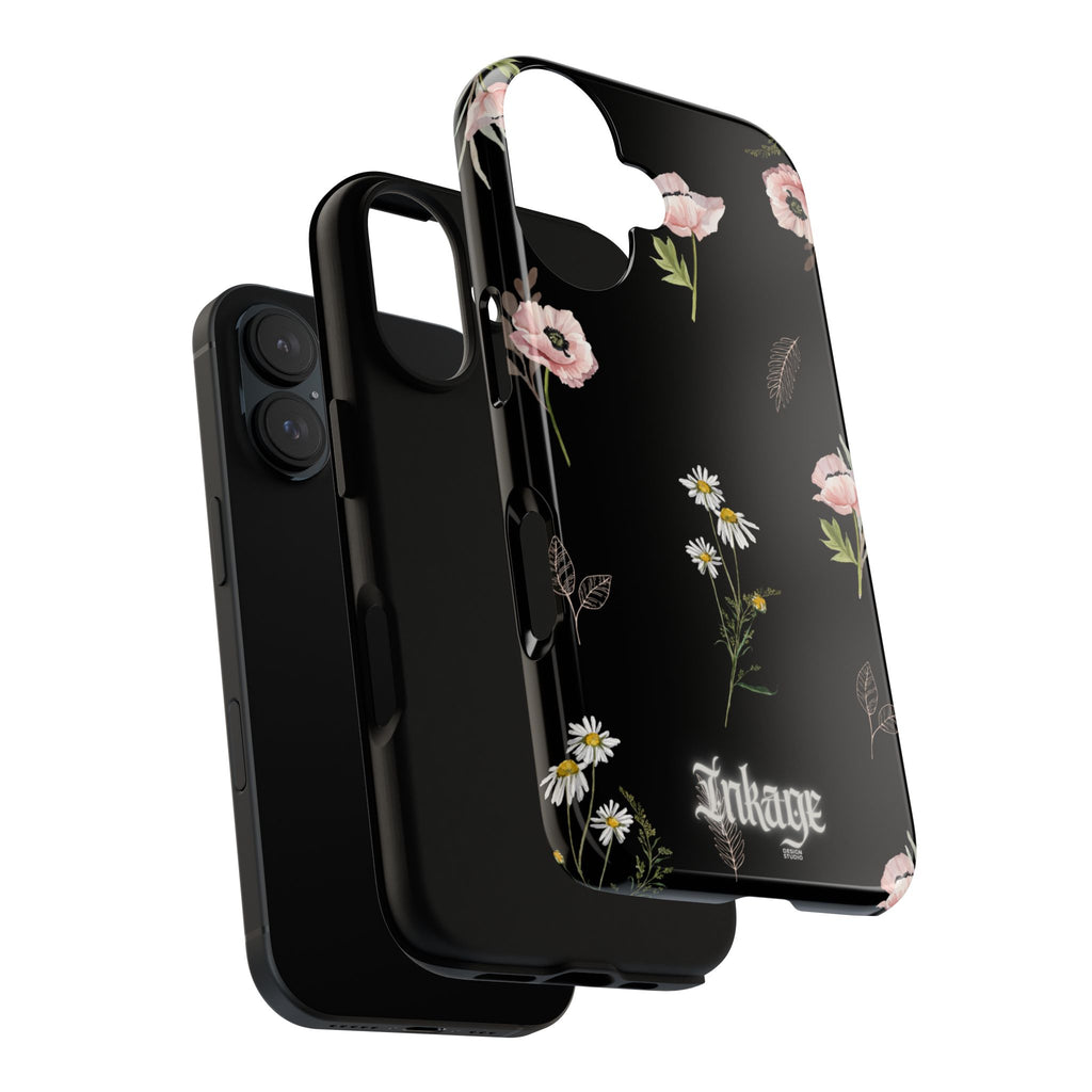 Elegant Black Florals Tough Phone Cases (Minimal)