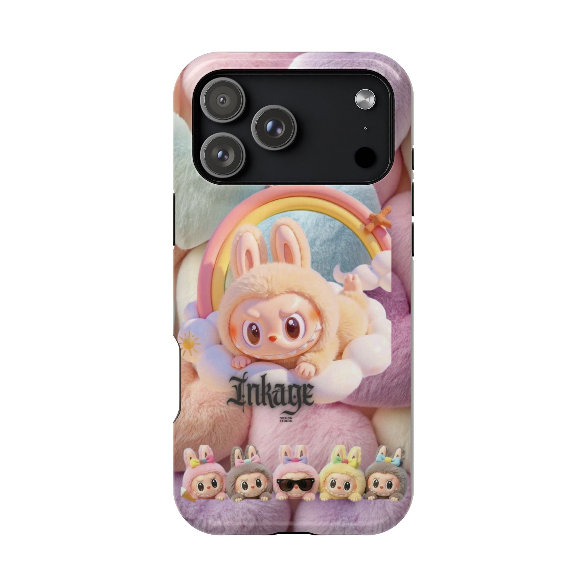 Pastel Rainbow Labubu Magnetic Phone Cases (Animation)