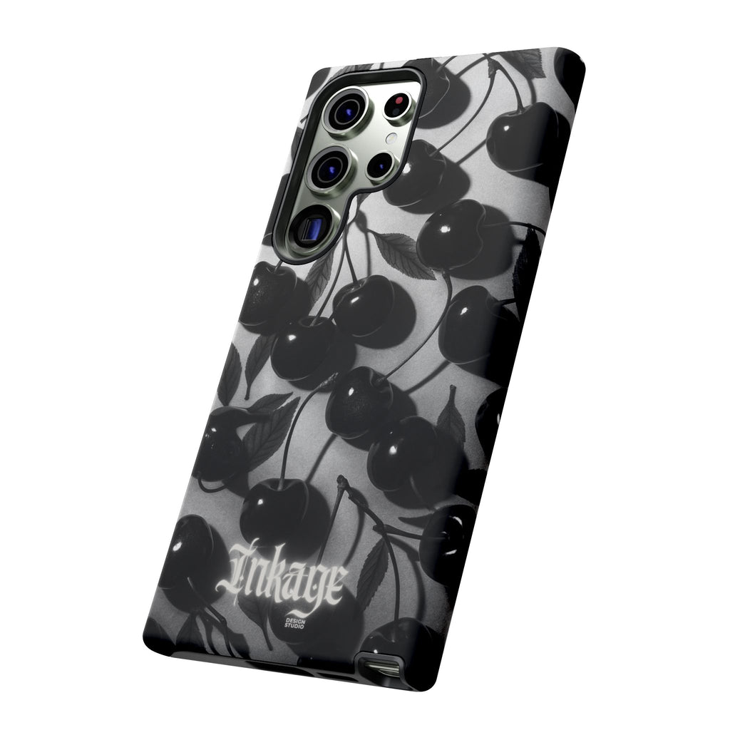 Black Cherry Print Tough Phone Cases (Minimal)