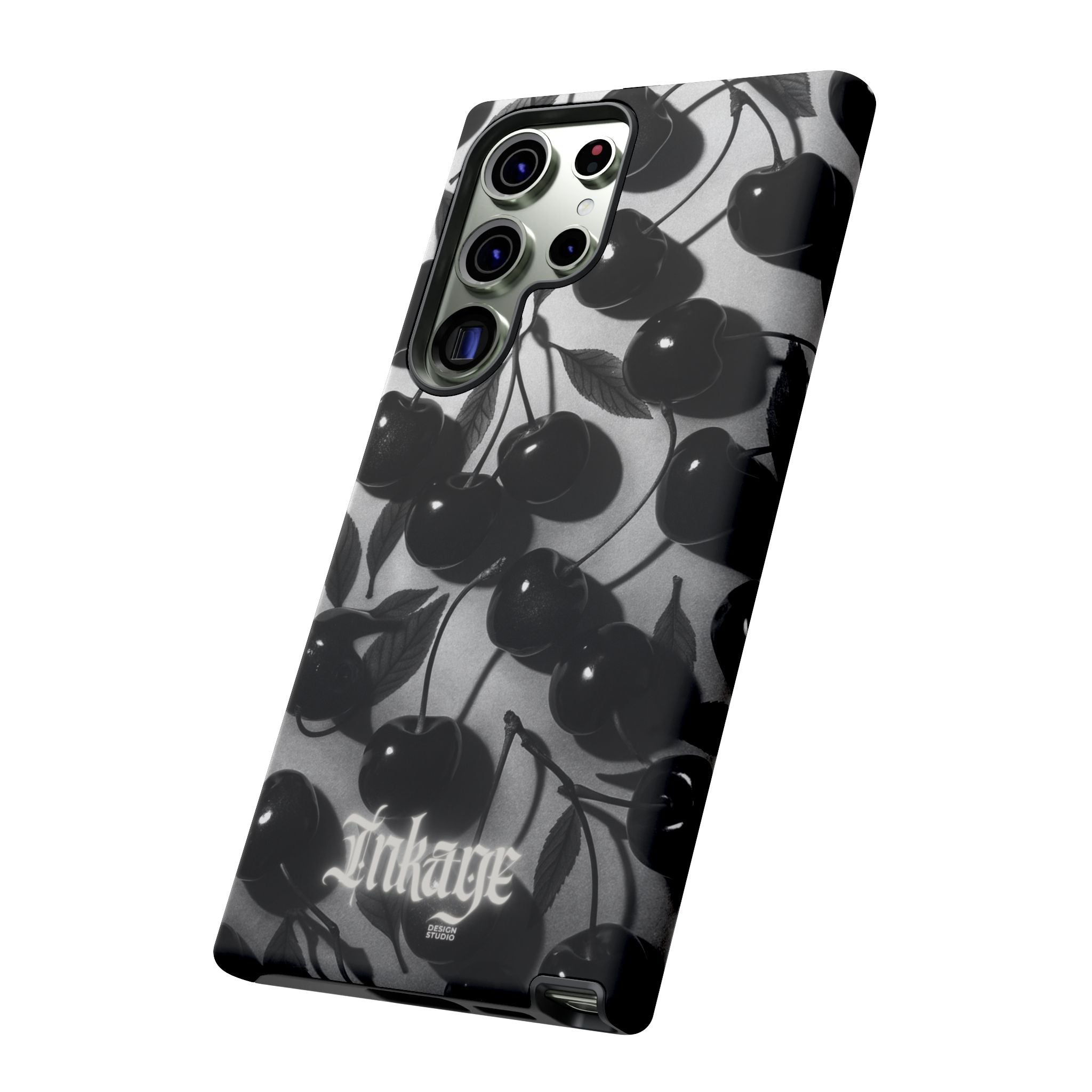 Black Cherry Print Tough Phone Cases (Minimal)