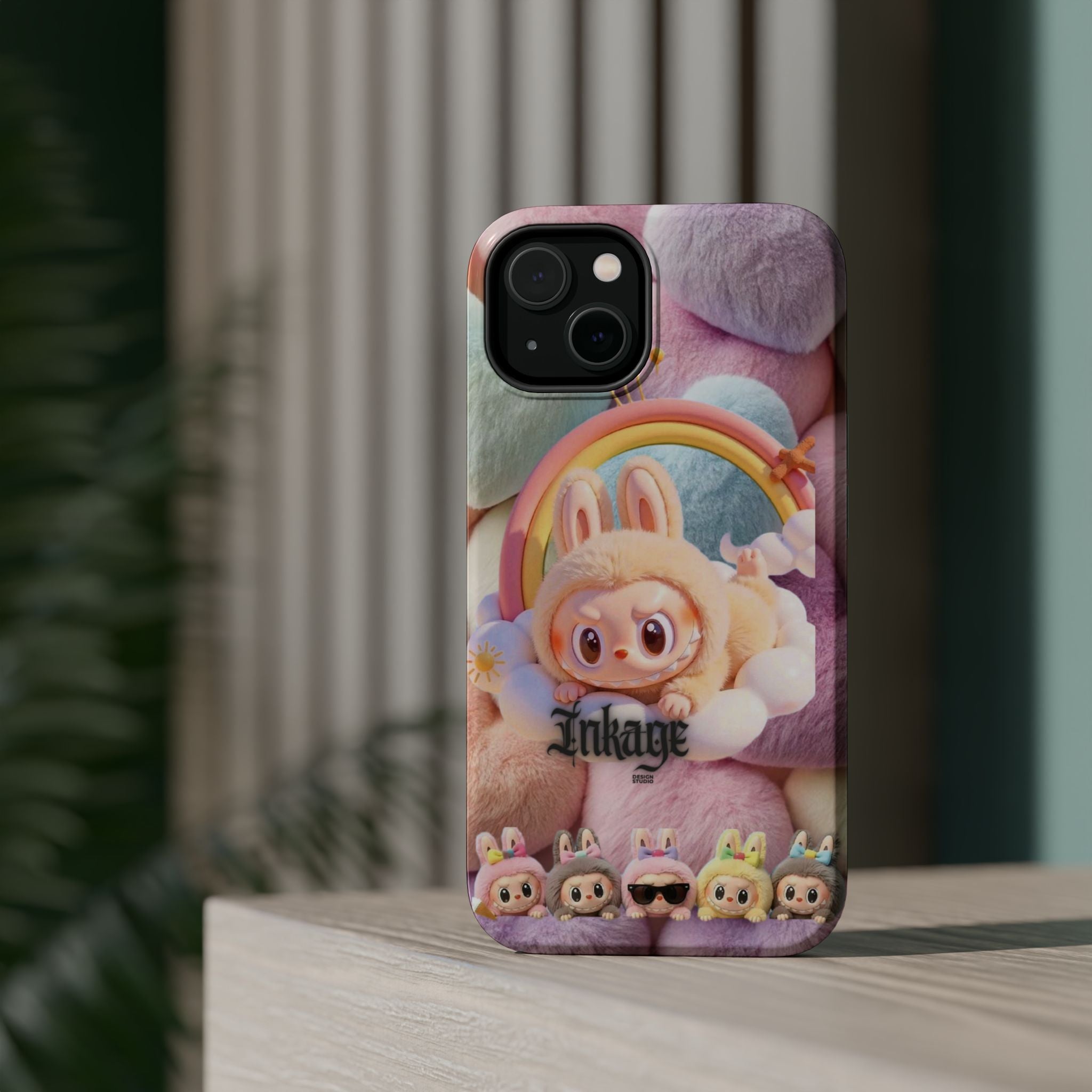 Pastel Rainbow Labubu Magnetic Phone Cases (Animation)