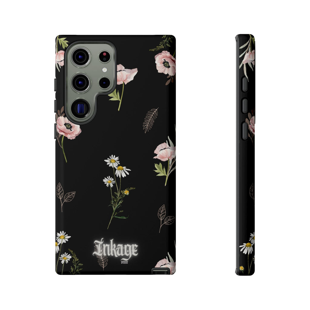 Elegant Black Florals Tough Phone Cases (Minimal)