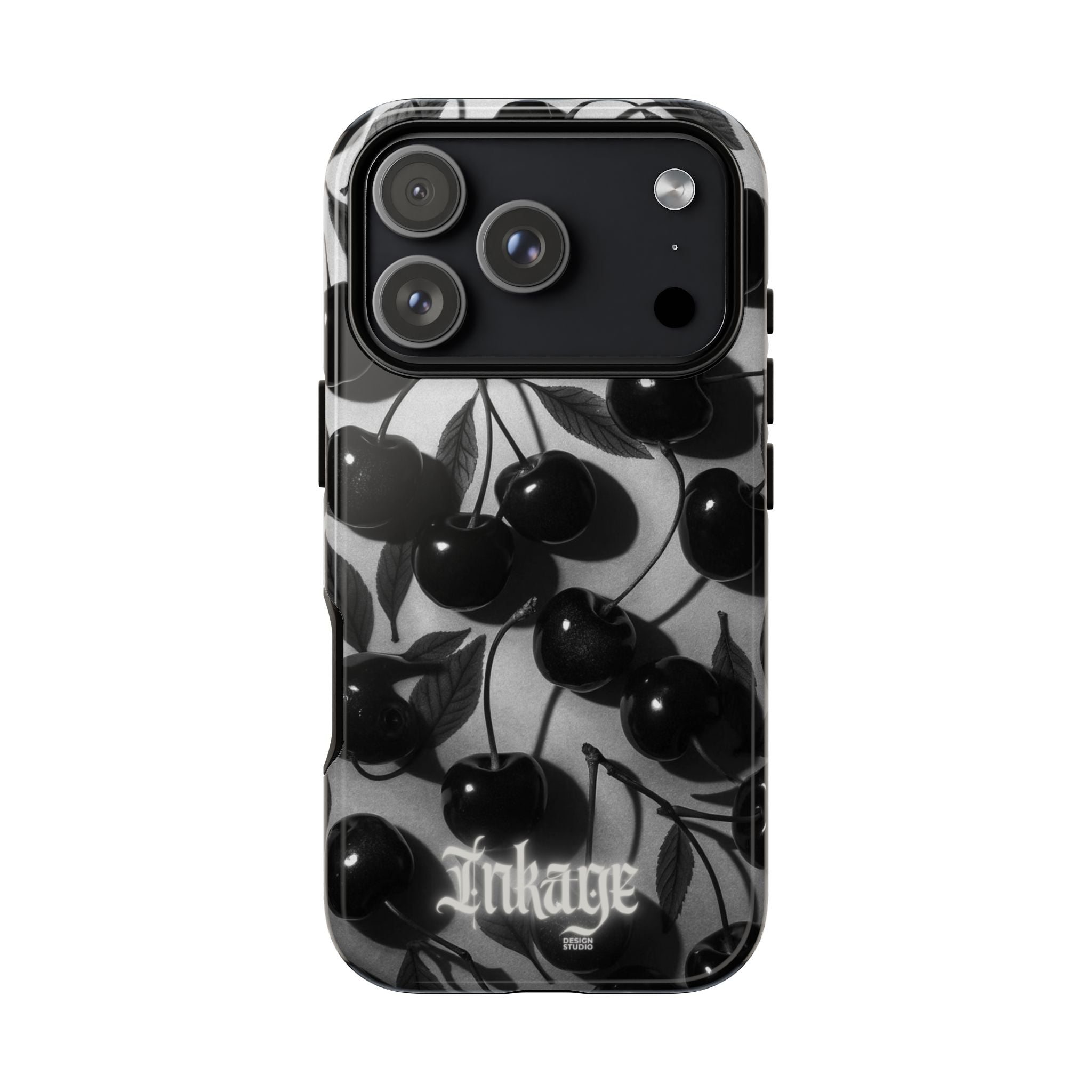 Black Cherry Print Tough Phone Cases (Minimal)