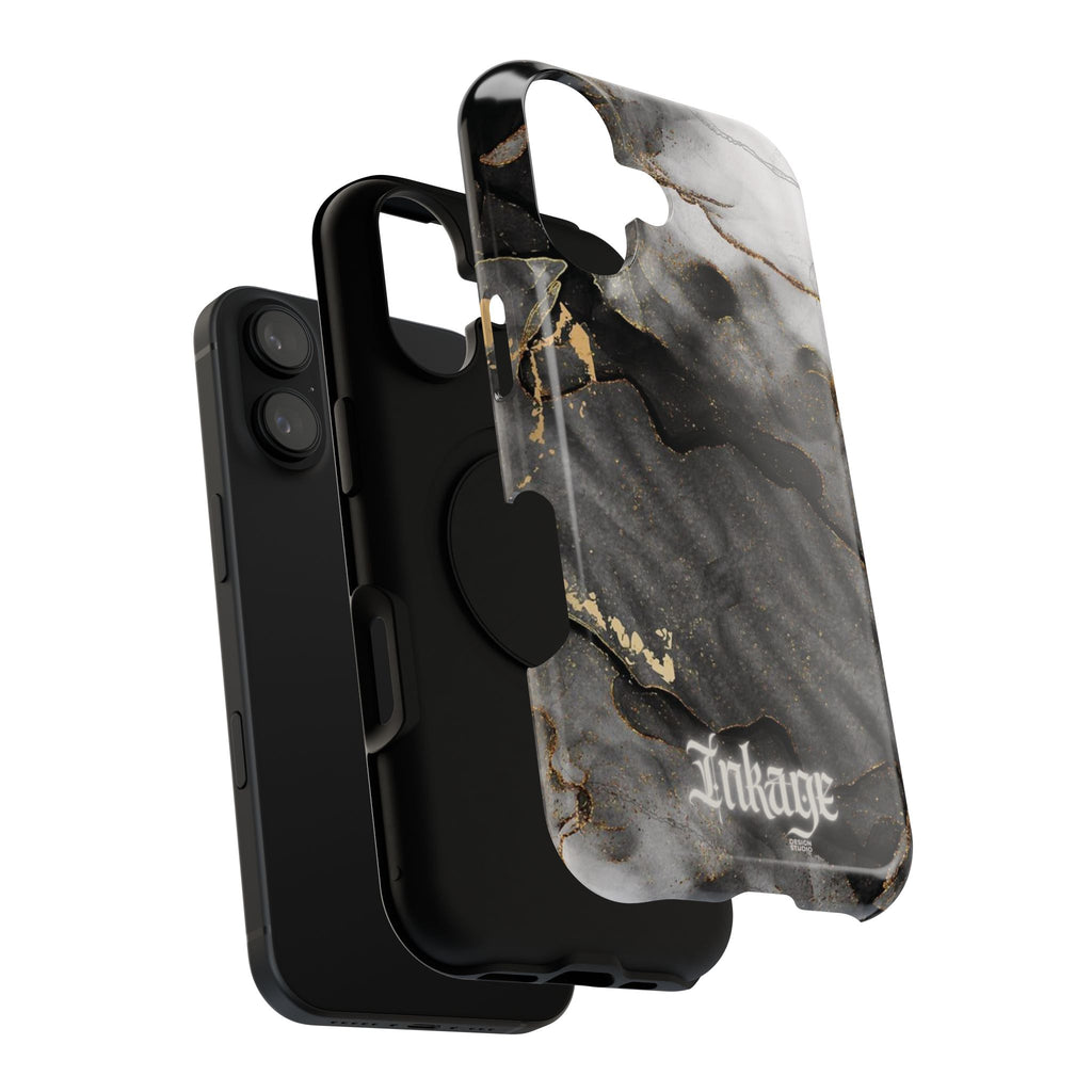 White Noir Marble Gold Foil Magnetic Phone Cases