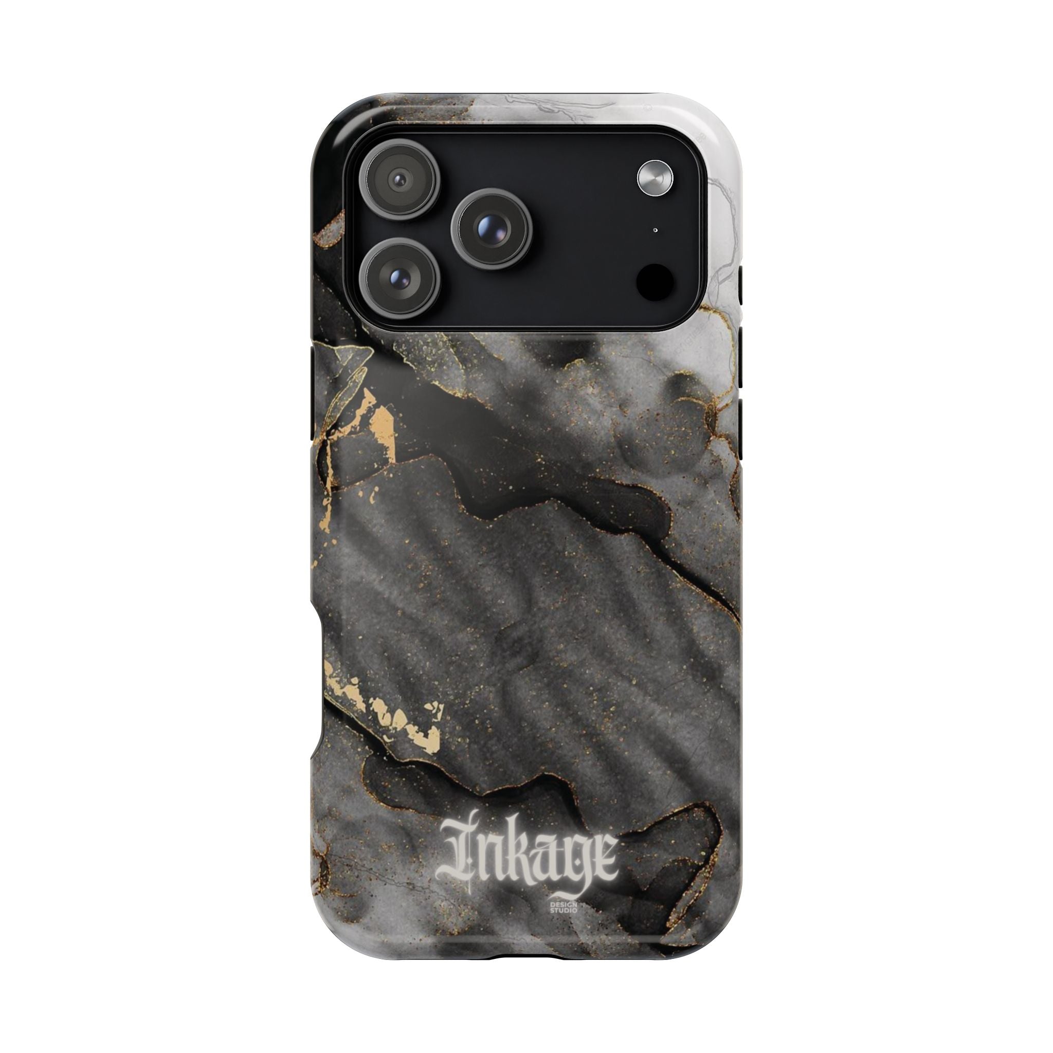 White Noir Marble Gold Foil Magnetic Phone Cases
