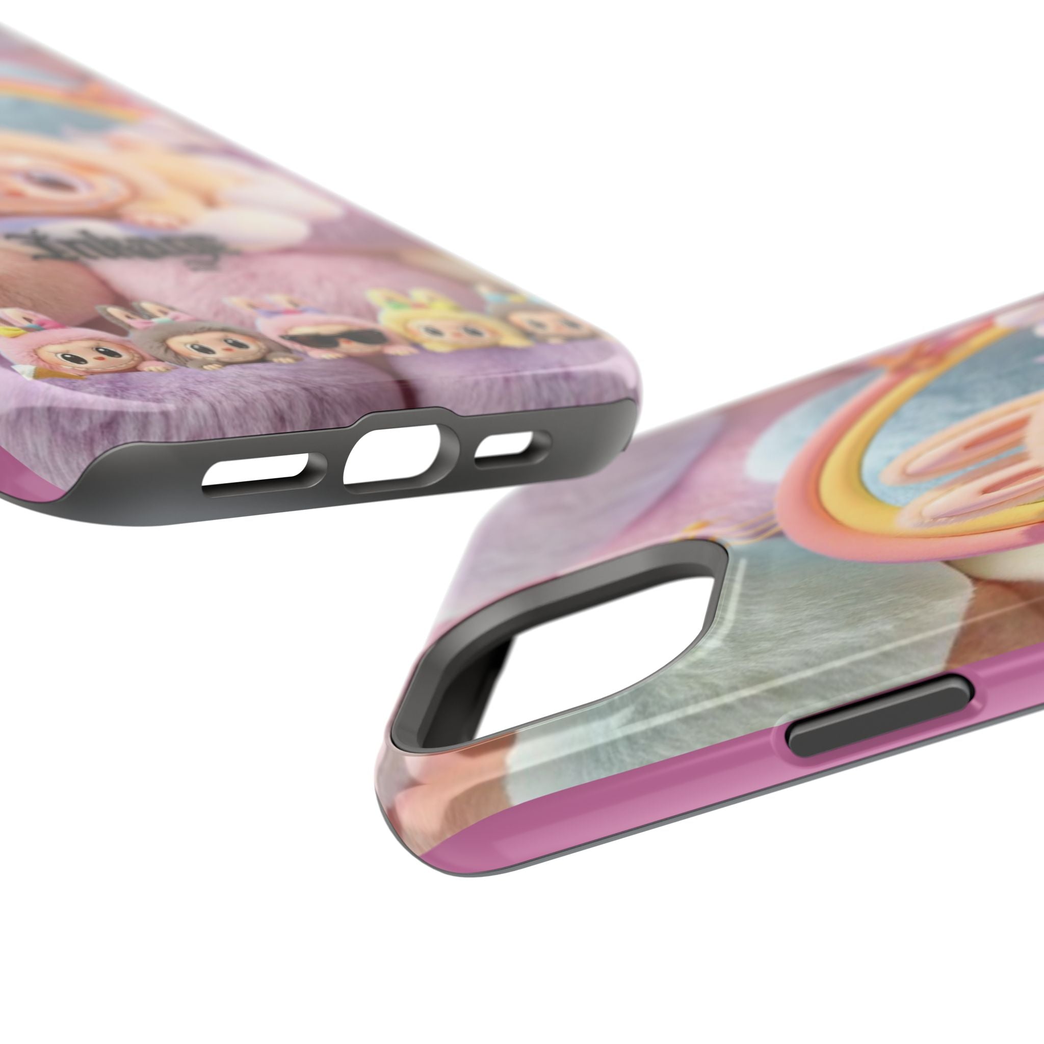 Pastel Rainbow Labubu Magnetic Phone Cases(Animation)