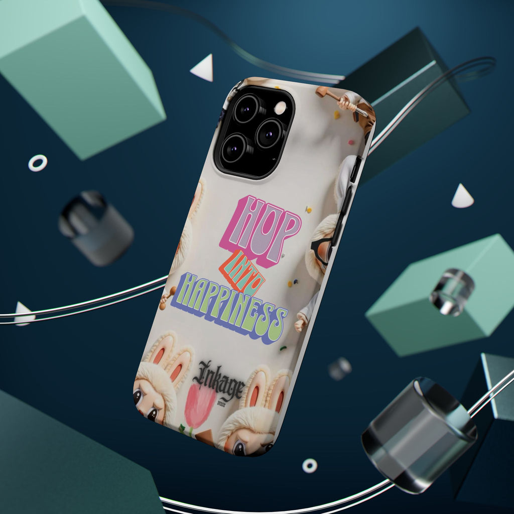 "Hop Into Happiness" Quote Magnetic Phone Case (Animation)