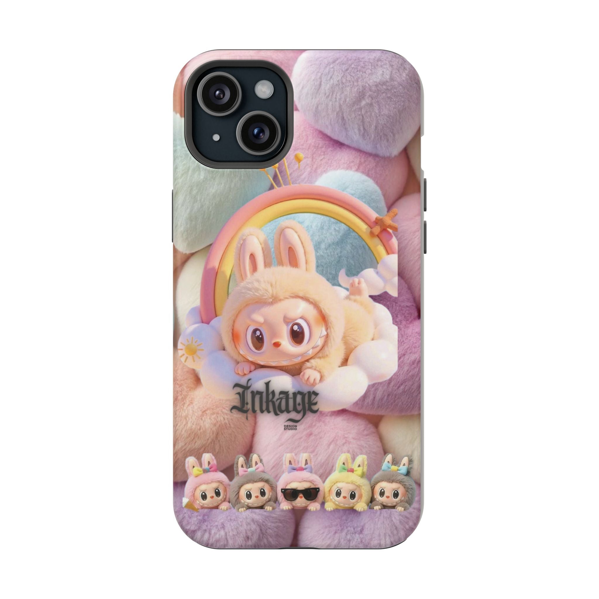 Pastel Rainbow Labubu Magnetic Phone Cases (Animation)
