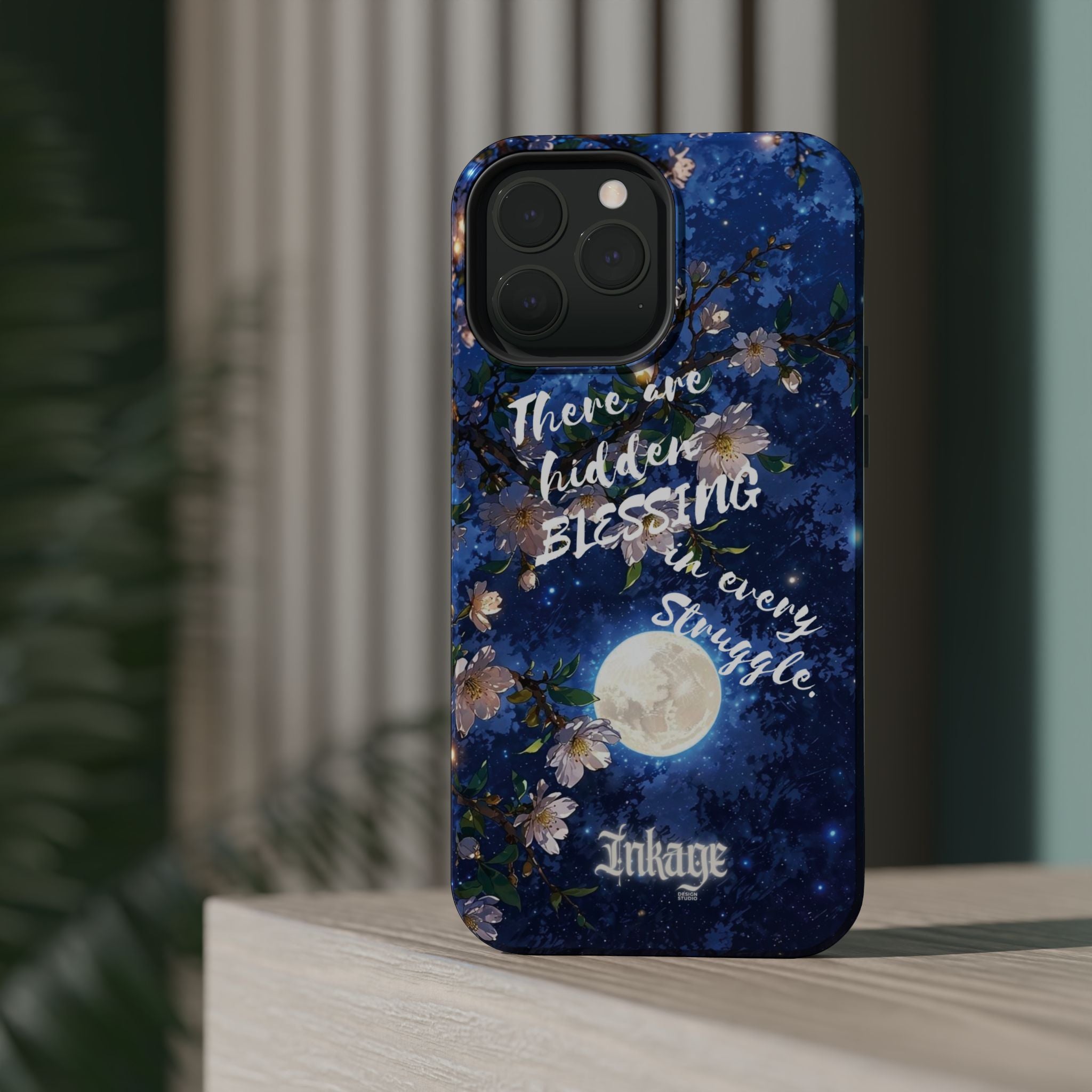 “Moonlit Blessing” Quote Magnetic Phone Cases