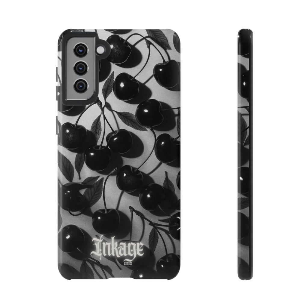 Black Cherry Print Tough Phone Cases (Minimal)