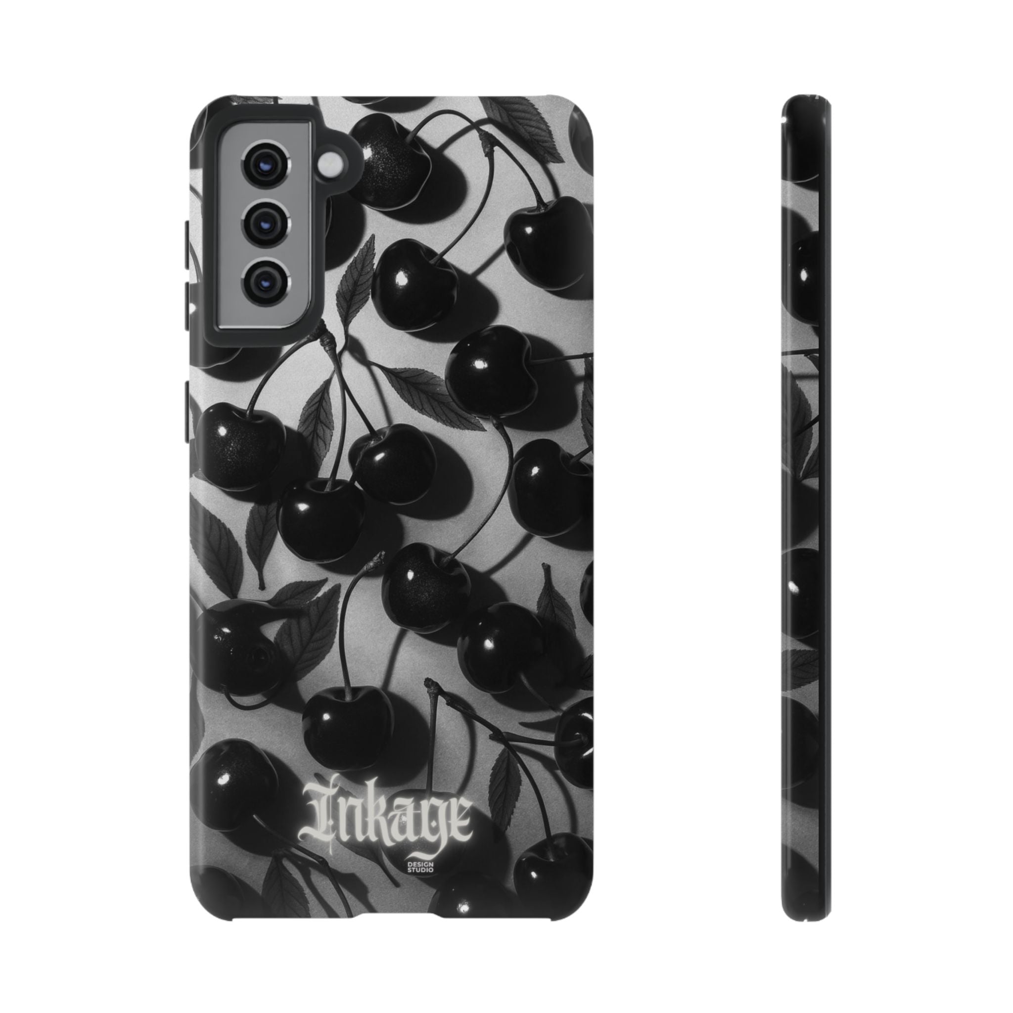Black Cherry Print Tough Phone Cases (Minimal)