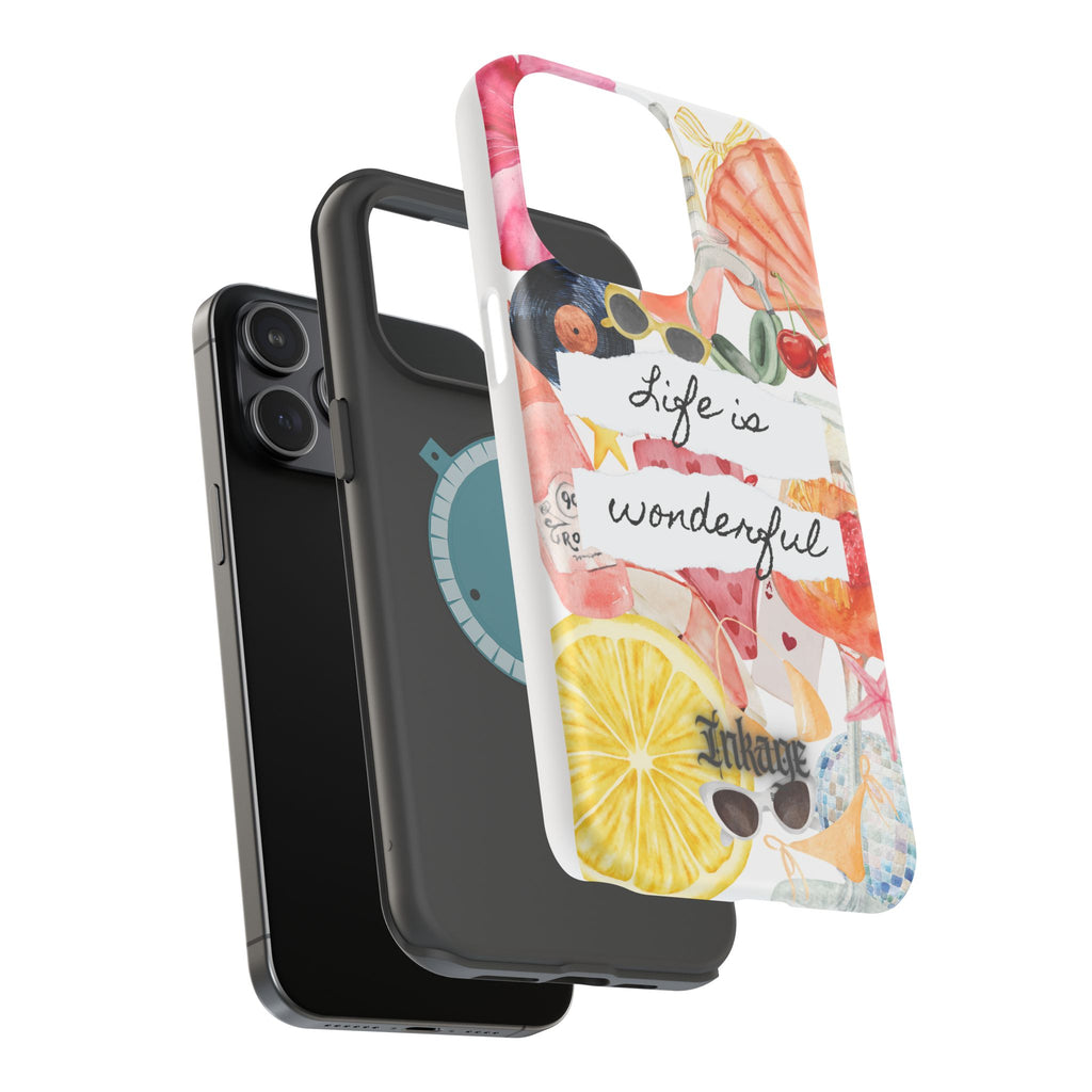 "Life is Wonderful" Quote Magnetic Phone Cases (Quote)