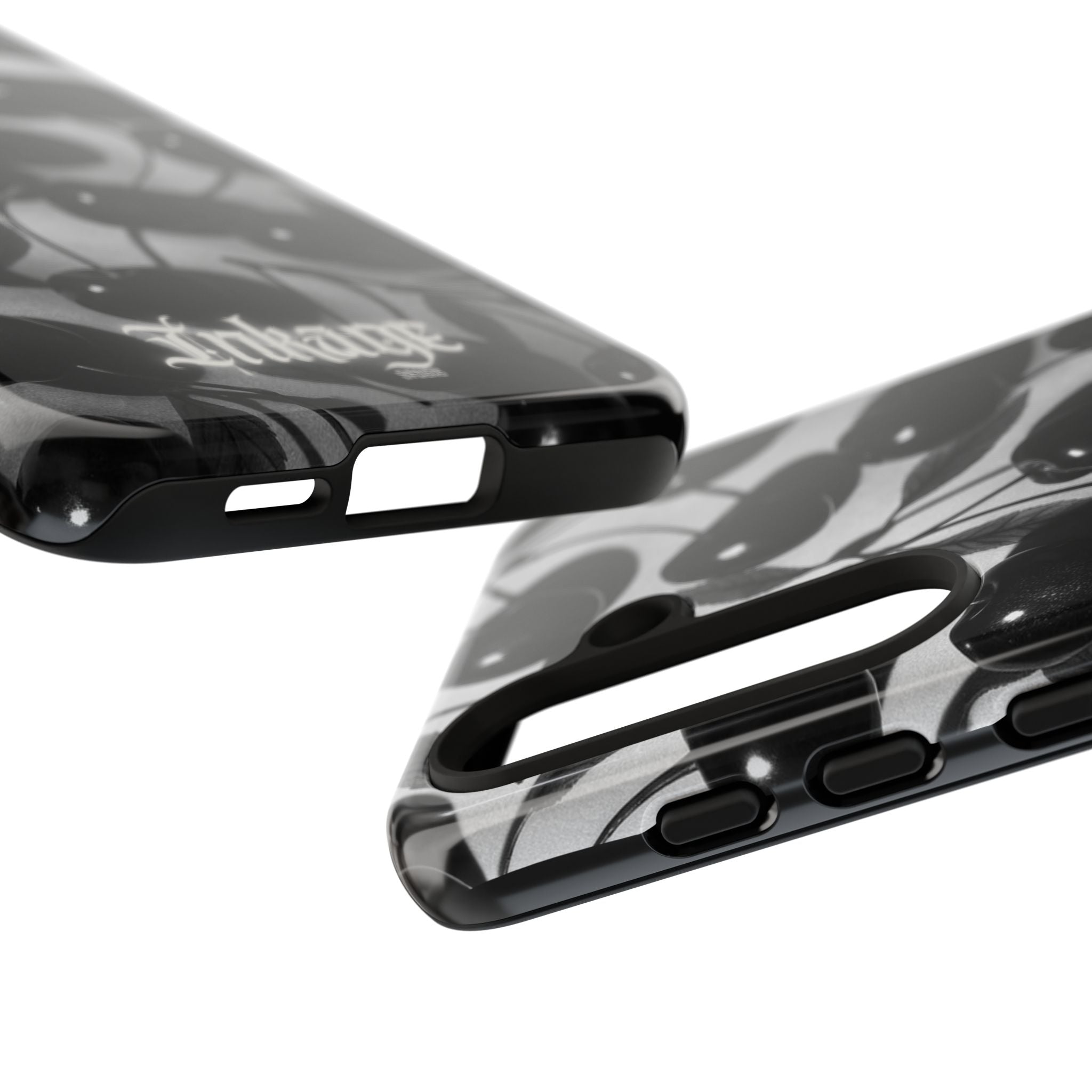 Black Cherry Print Tough Phone Cases (Minimal)