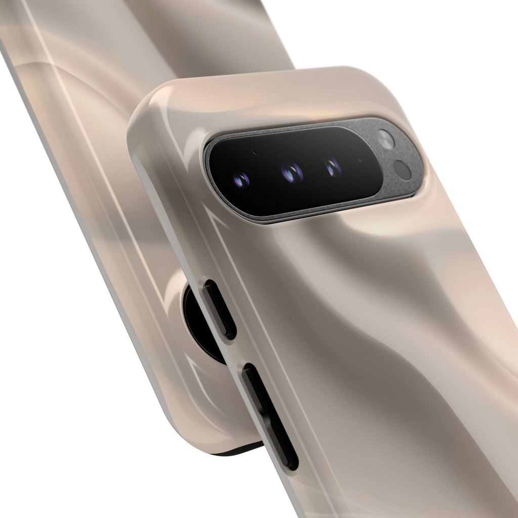 Beige Wavy Flow Tough Phone Case (Minimal)