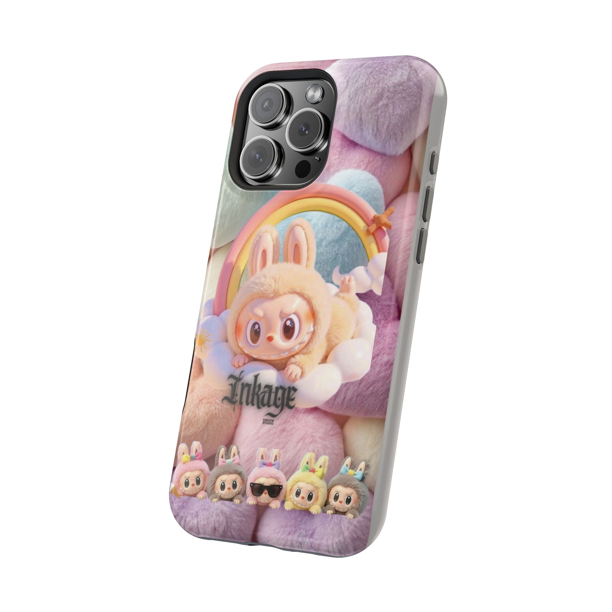 Pastel Rainbow Labubu Magnetic Phone Cases (Animation)