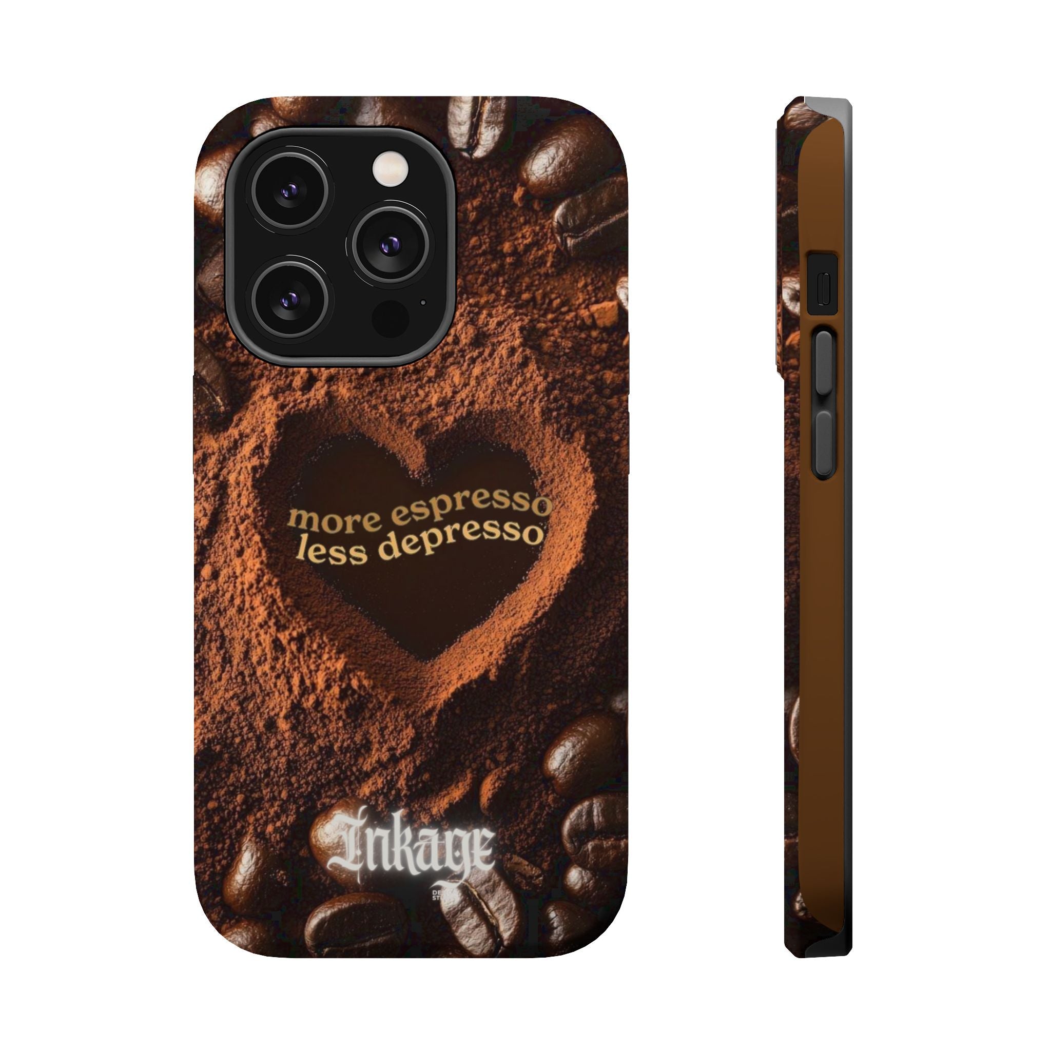 "More Espresso Less Depresso" Magnetic Phone Cases (Quote)