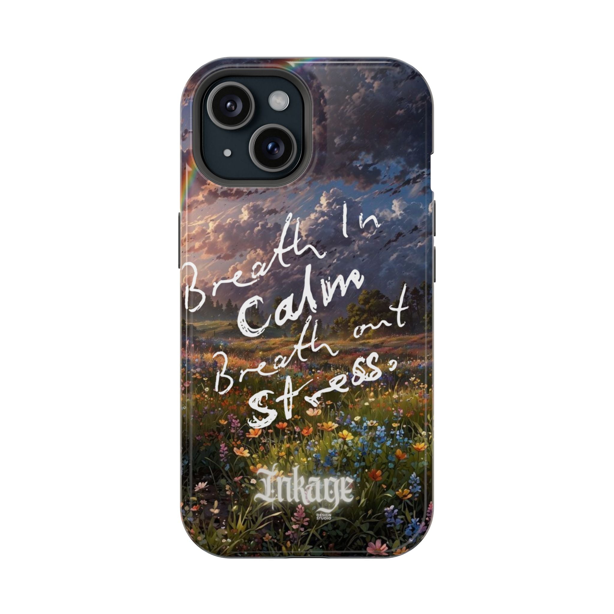 "Breath in Calm Breath out Stress" Quote Magnetic Phone Cases