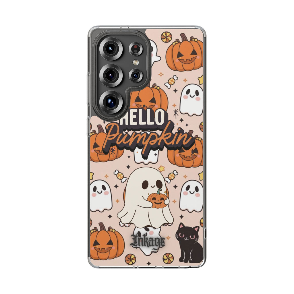 Cute Pumpkin Ghost Clear Impact Phone Case (Season)