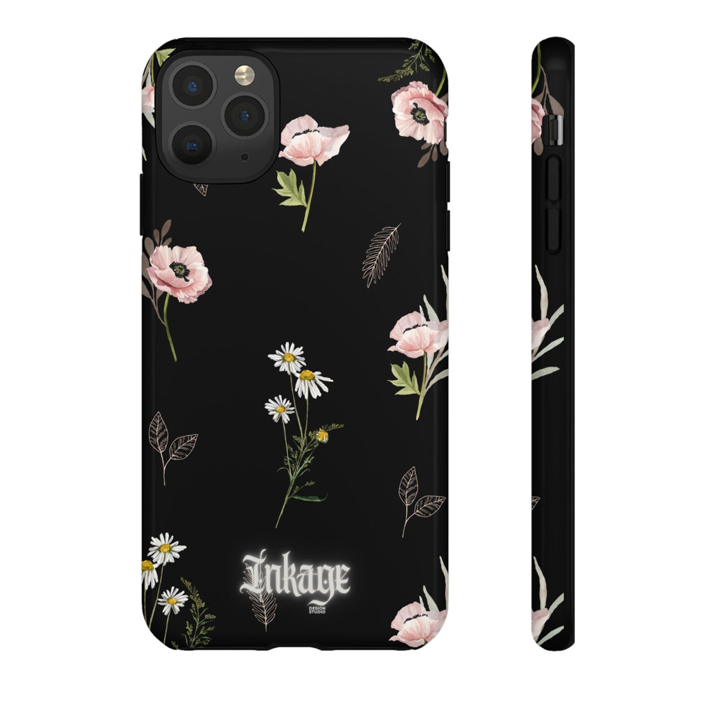 Elegant Black Florals Tough Phone Cases (Minimal)