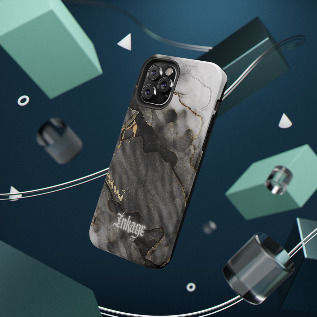 White Noir Marble Gold Foil Magnetic Phone Cases