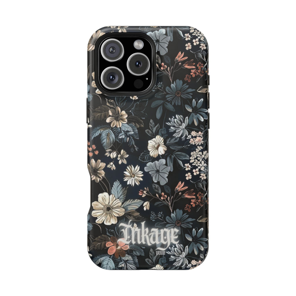 Black Florals Magnetic Phone Cases (Minimal)