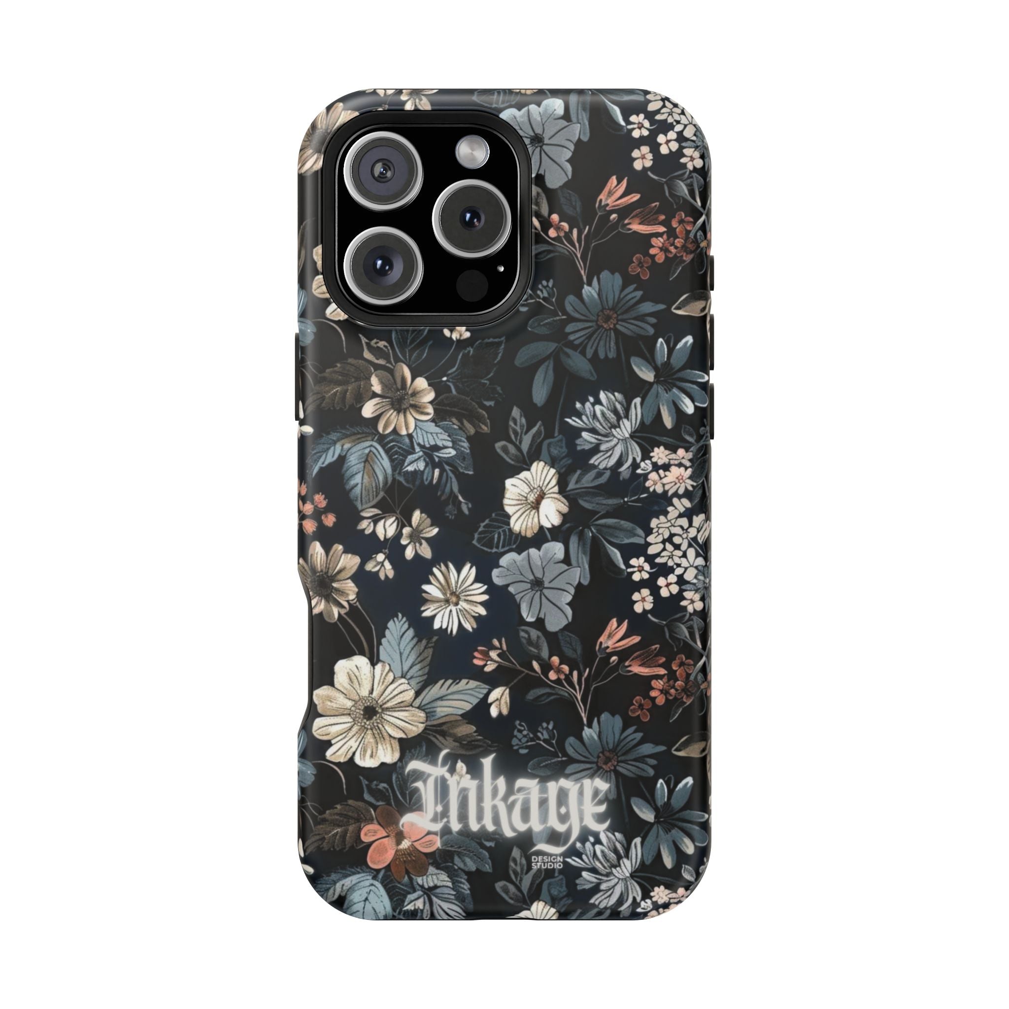 Black Florals Magnetic Phone Cases (Minimal)