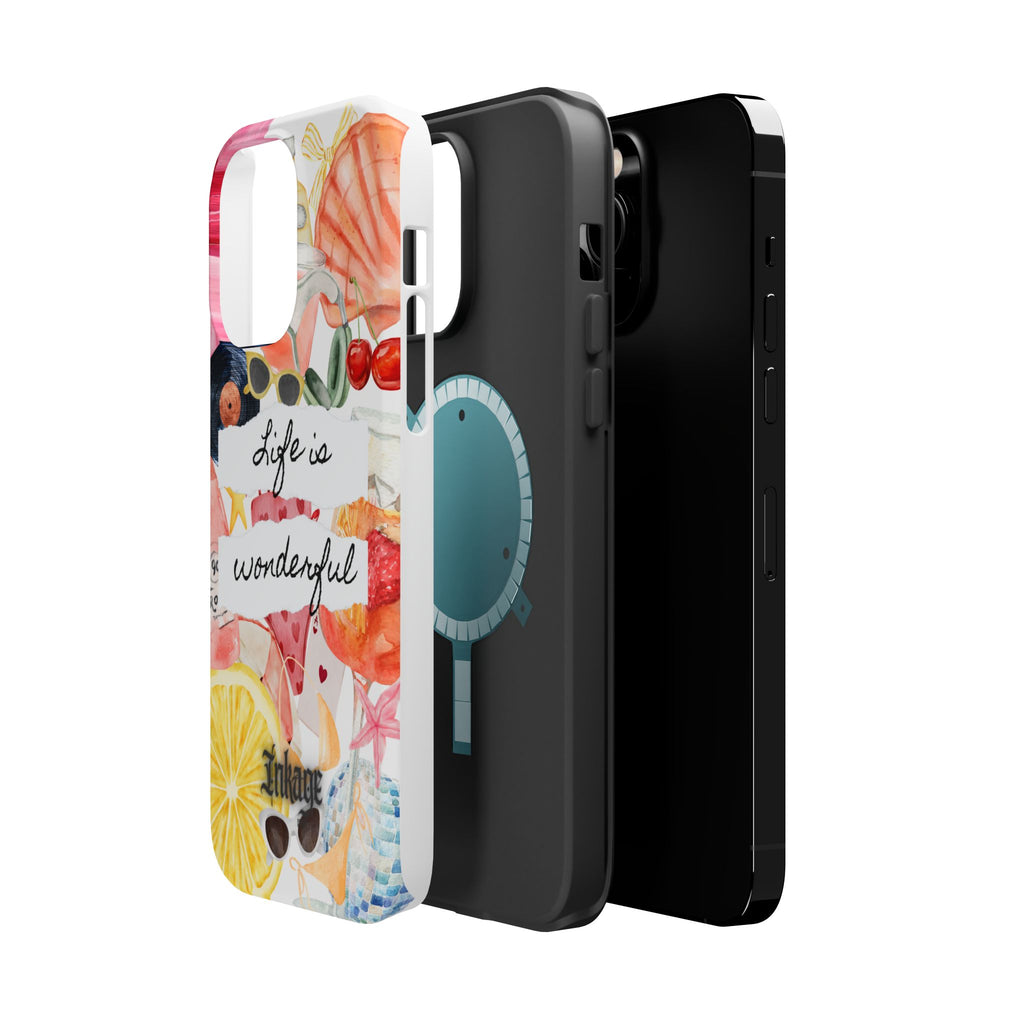 "Life is Wonderful" Quote Magnetic Phone Cases (Quote)