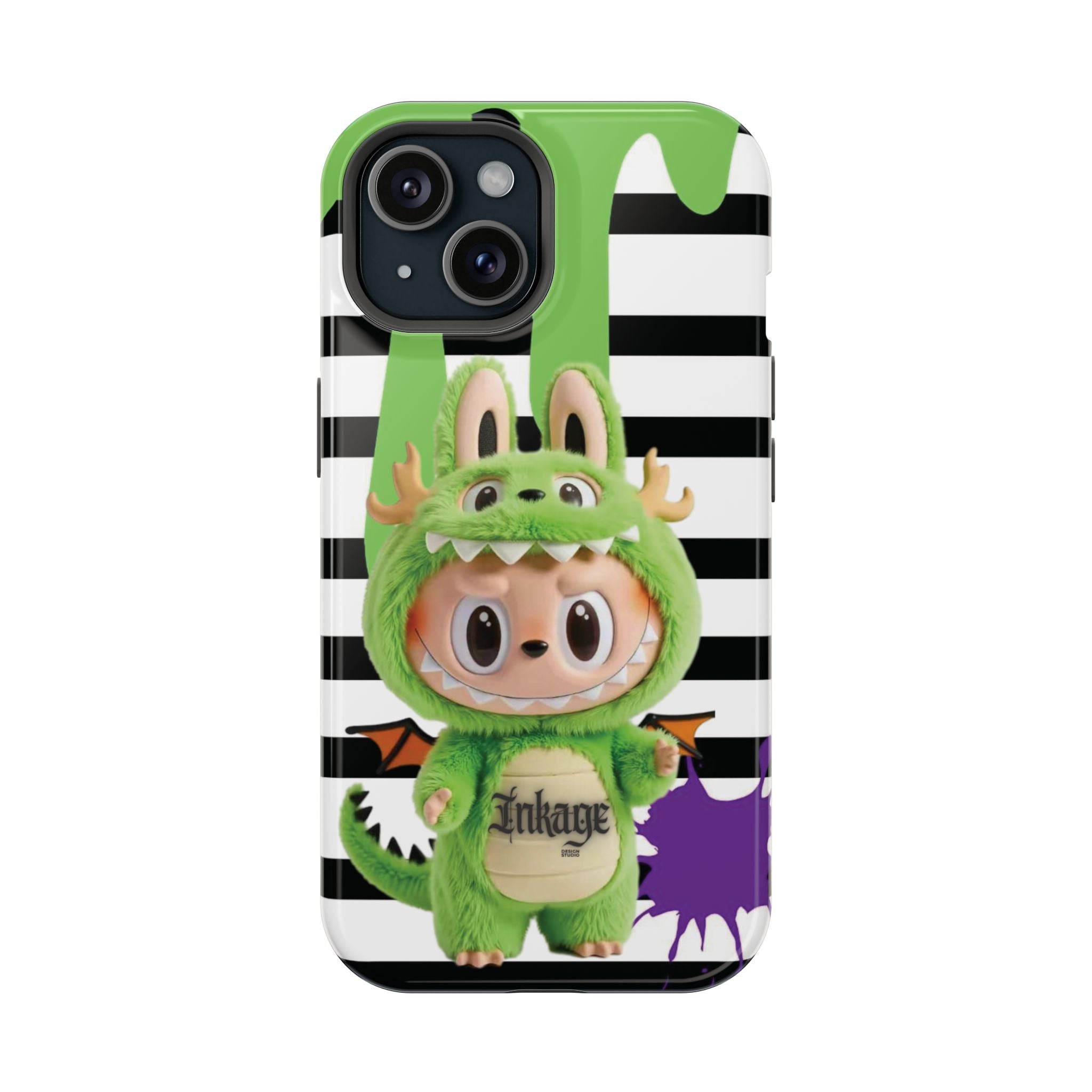 Greenie Labubu Spooky Magnetic Phone Case (Animation)