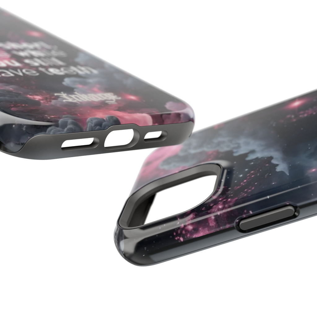“Life is Short, Smile While You Still Have Teeth” Magnetic Phone Cases (Quote)