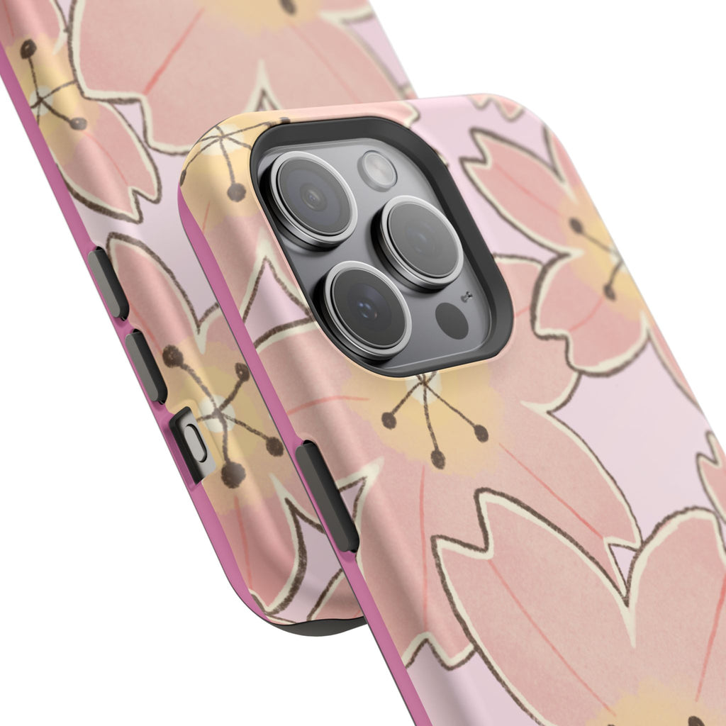 Charming Floral Magnetic Phone Case (Minimal)