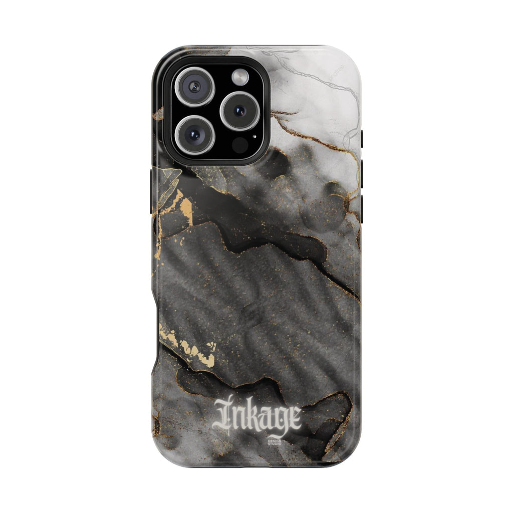 White Noir Marble Gold Foil Magnetic Phone Cases