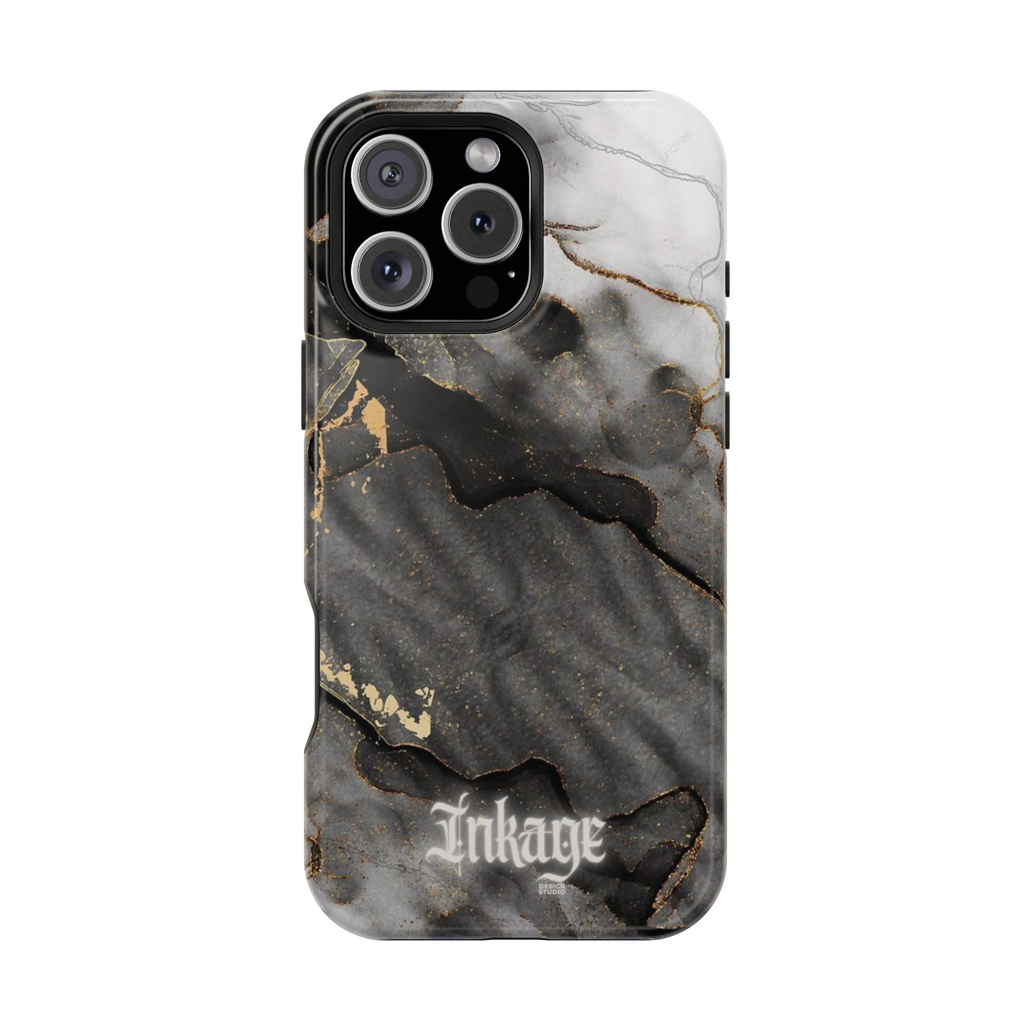 White Noir Marble Gold Foil Magnetic Phone Cases
