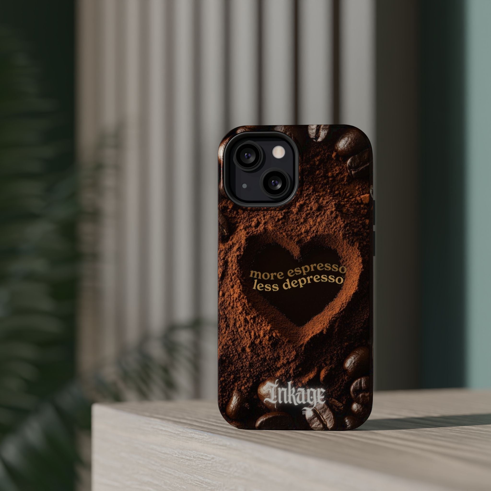 "More Espresso Less Depresso" Magnetic Phone Cases (Quote)