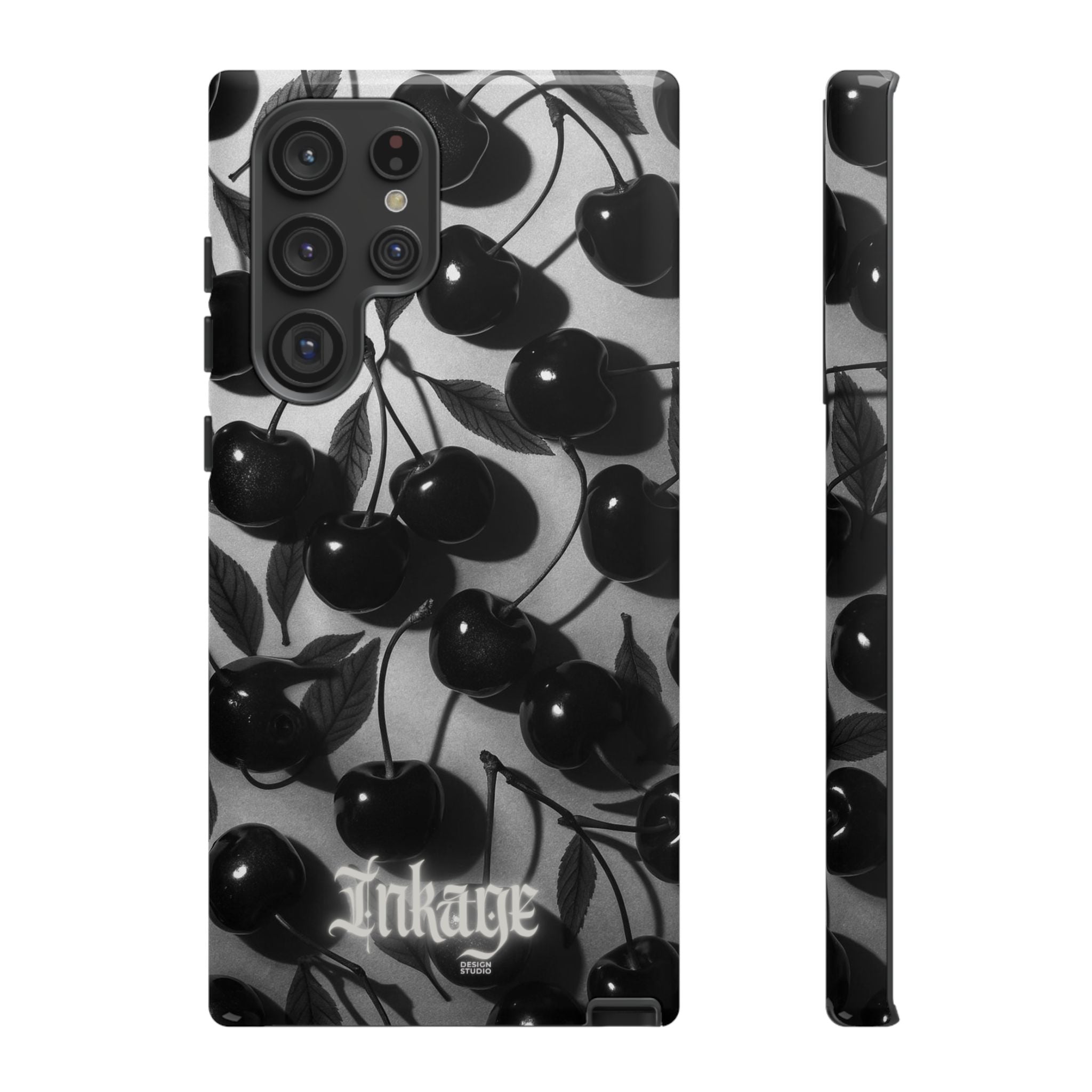 Black Cherry Print Tough Phone Cases (Minimal)