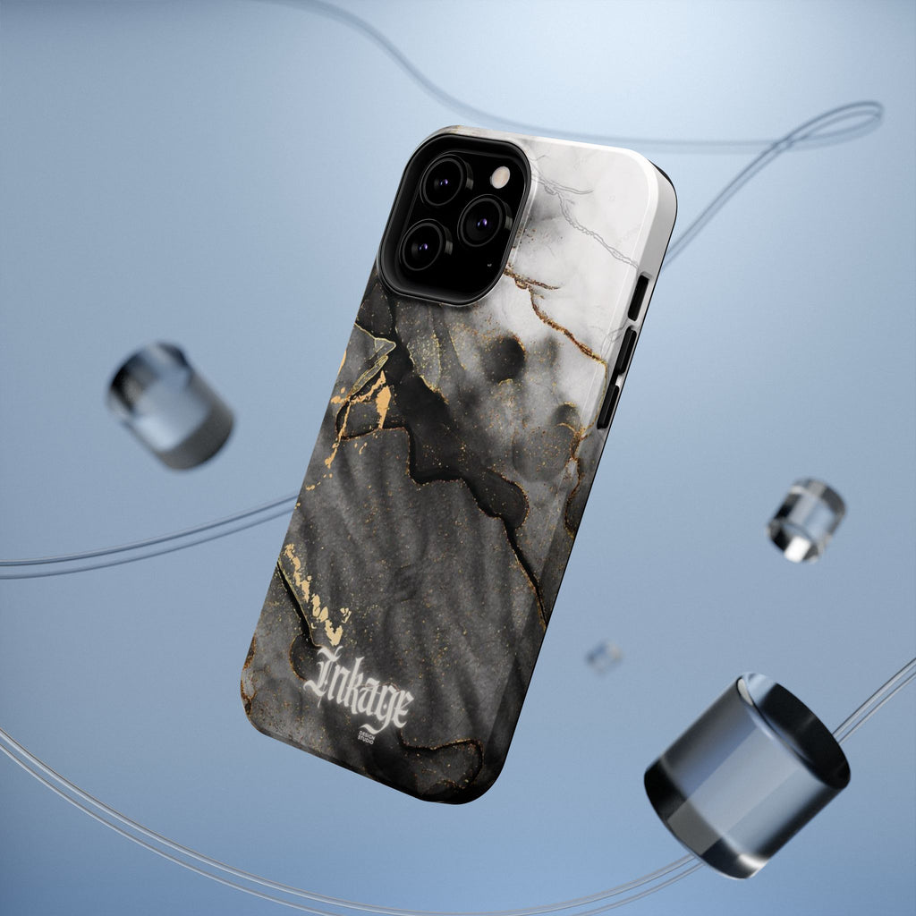White Noir Marble Gold Foil Magnetic Phone Cases (Minimal)