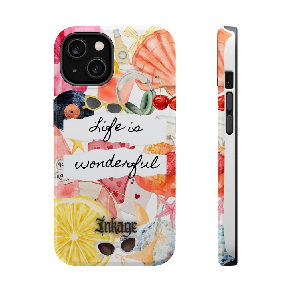 "Life is Wonderful" Quote Magnetic Phone Cases (Quote)