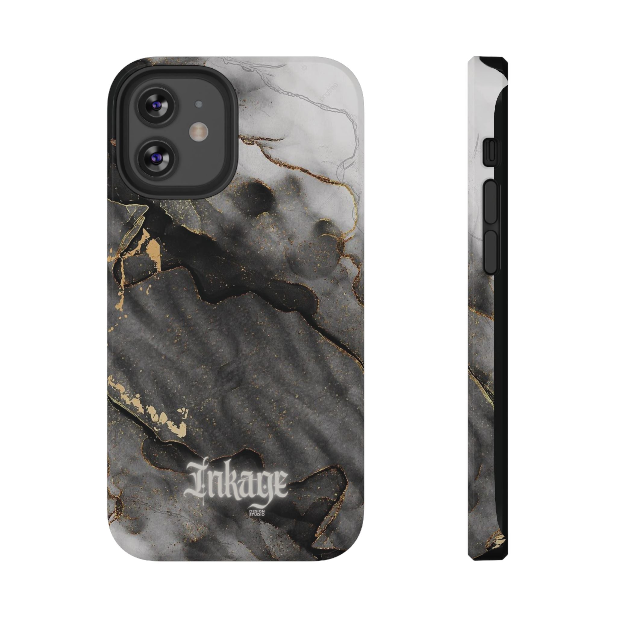 White Noir Marble Gold Foil Magnetic Phone Cases