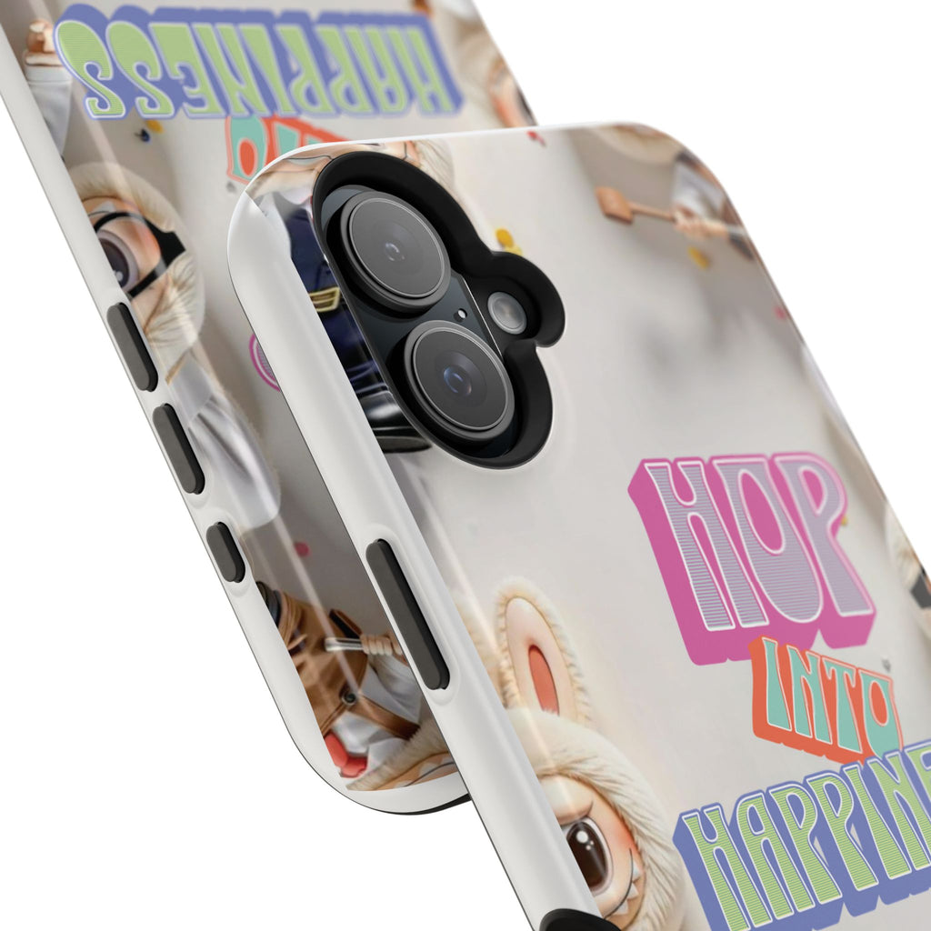 "Hop Into Happiness" Quote Magnetic Phone Case (Animation)
