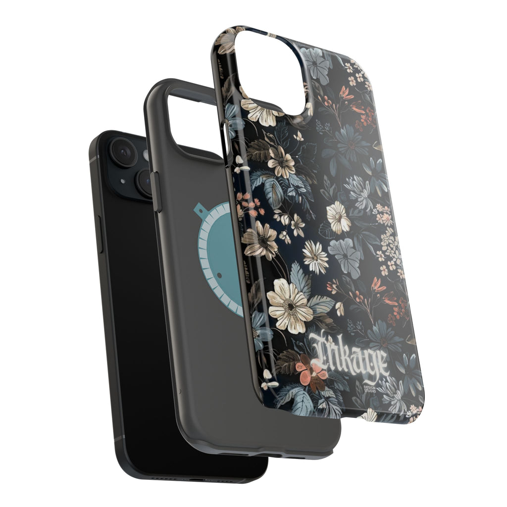 Black Florals Magnetic Phone Cases (Minimal)