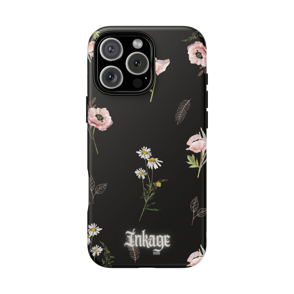Elegant Black Florals Tough Phone Cases (Minimal)