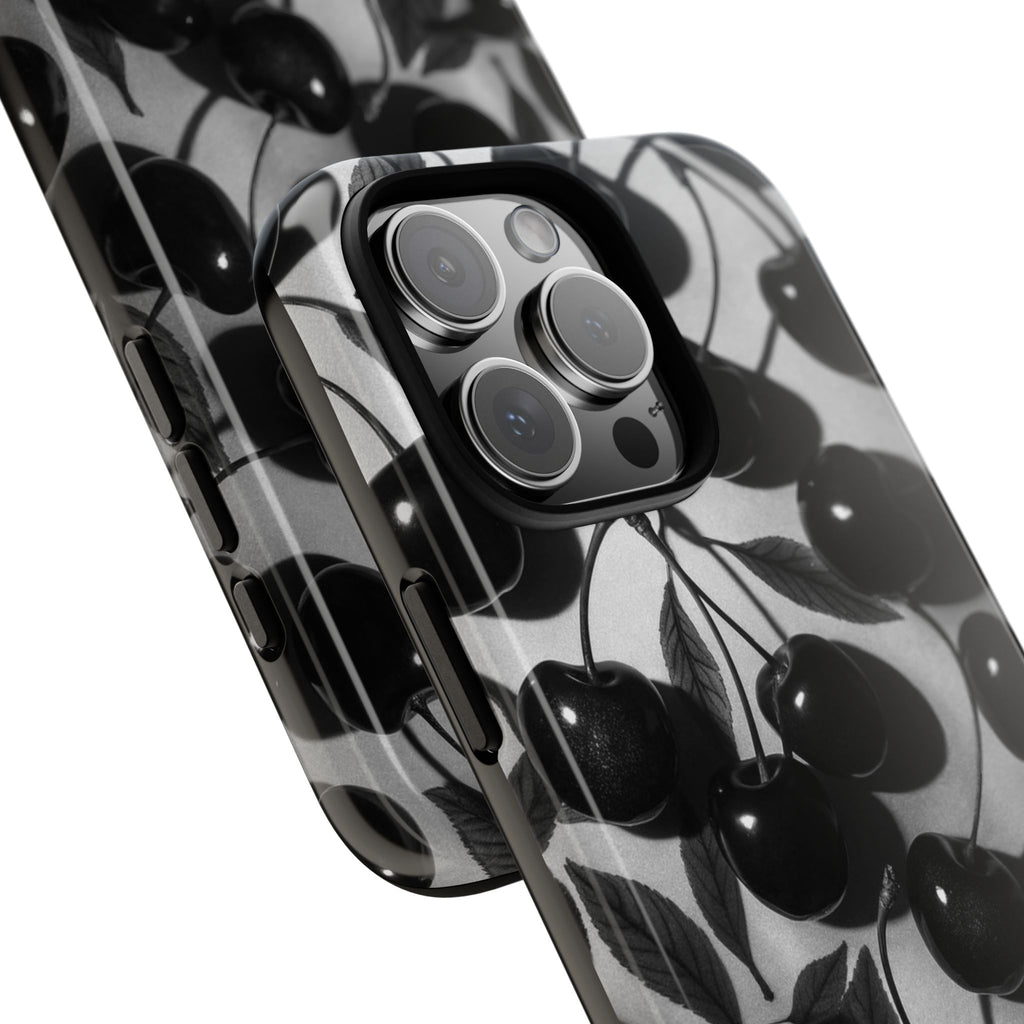 Black Cherry Print Tough Phone Cases (Minimal)