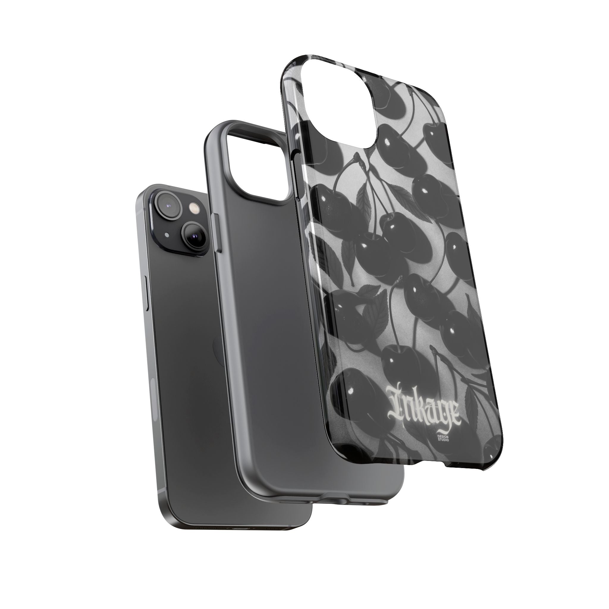 Black Cherry Print Tough Phone Cases (Minimal)