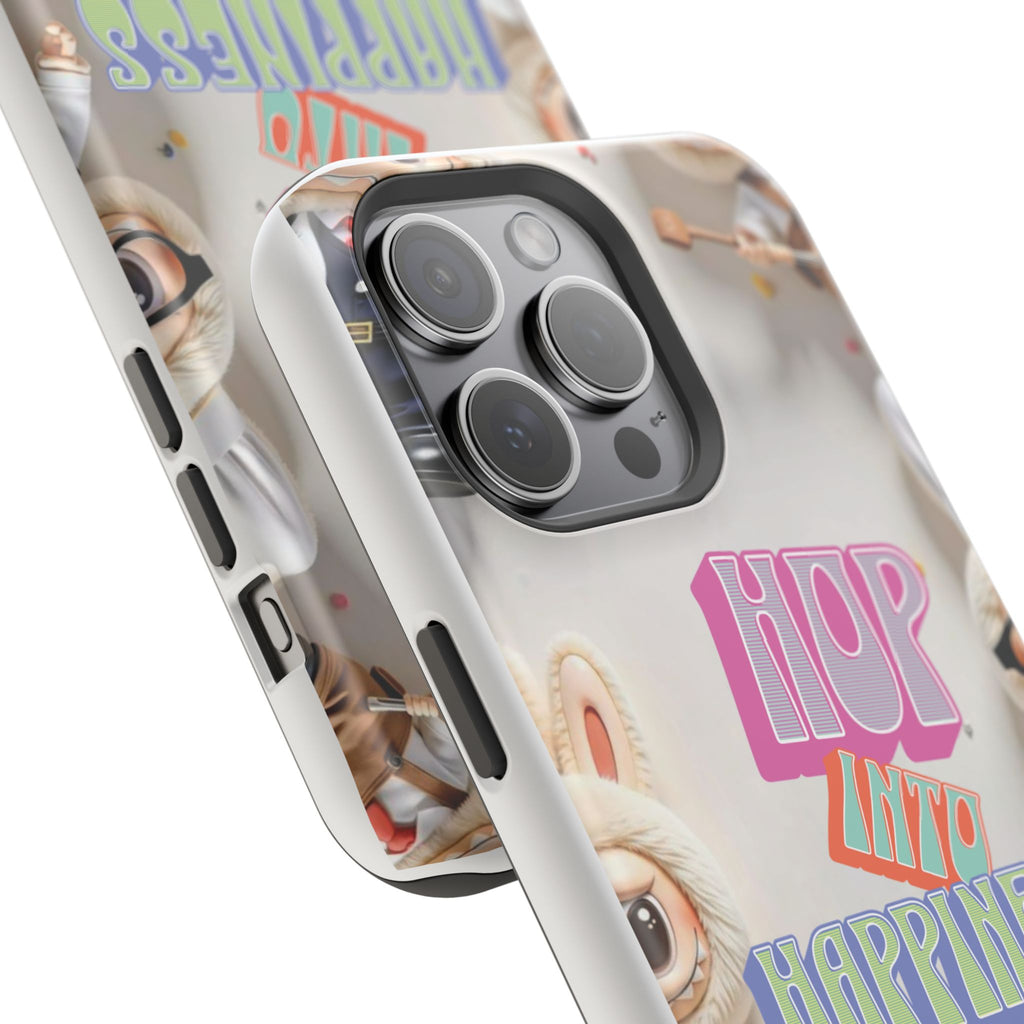 "Hop Into Happiness" Quote Magnetic Phone Case (Animation)