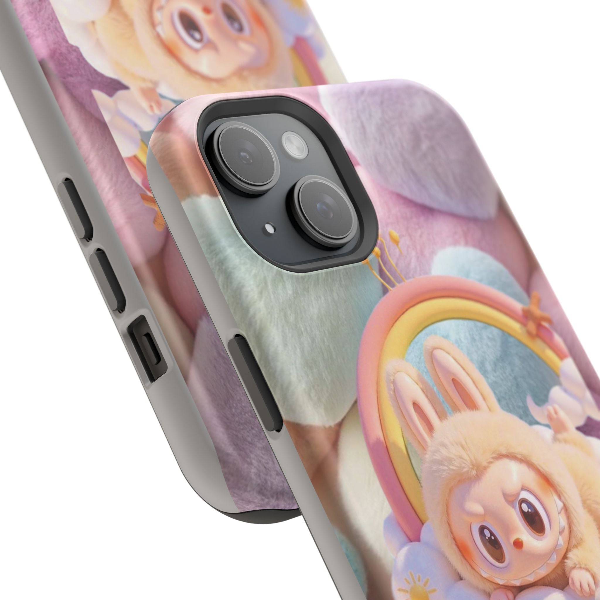 Pastel Rainbow Labubu Magnetic Phone Cases (Animation)