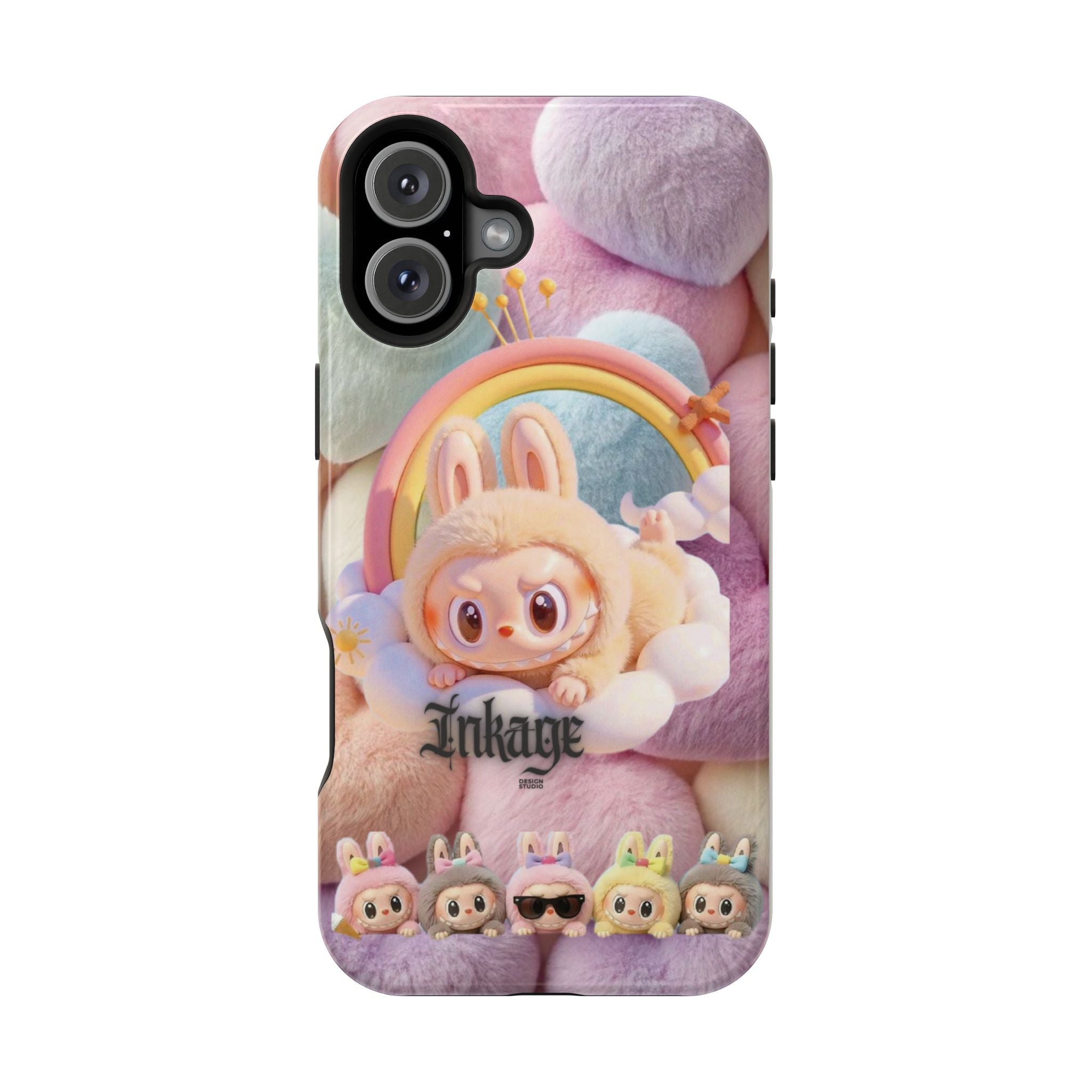 Pastel Rainbow Labubu Magnetic Phone Cases (Animation)