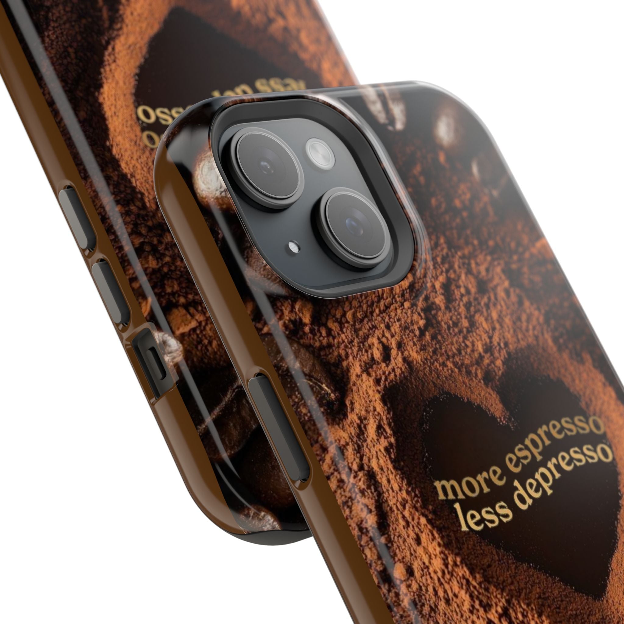 "More Espresso Less Depresso" Magnetic Phone Cases (Quote)