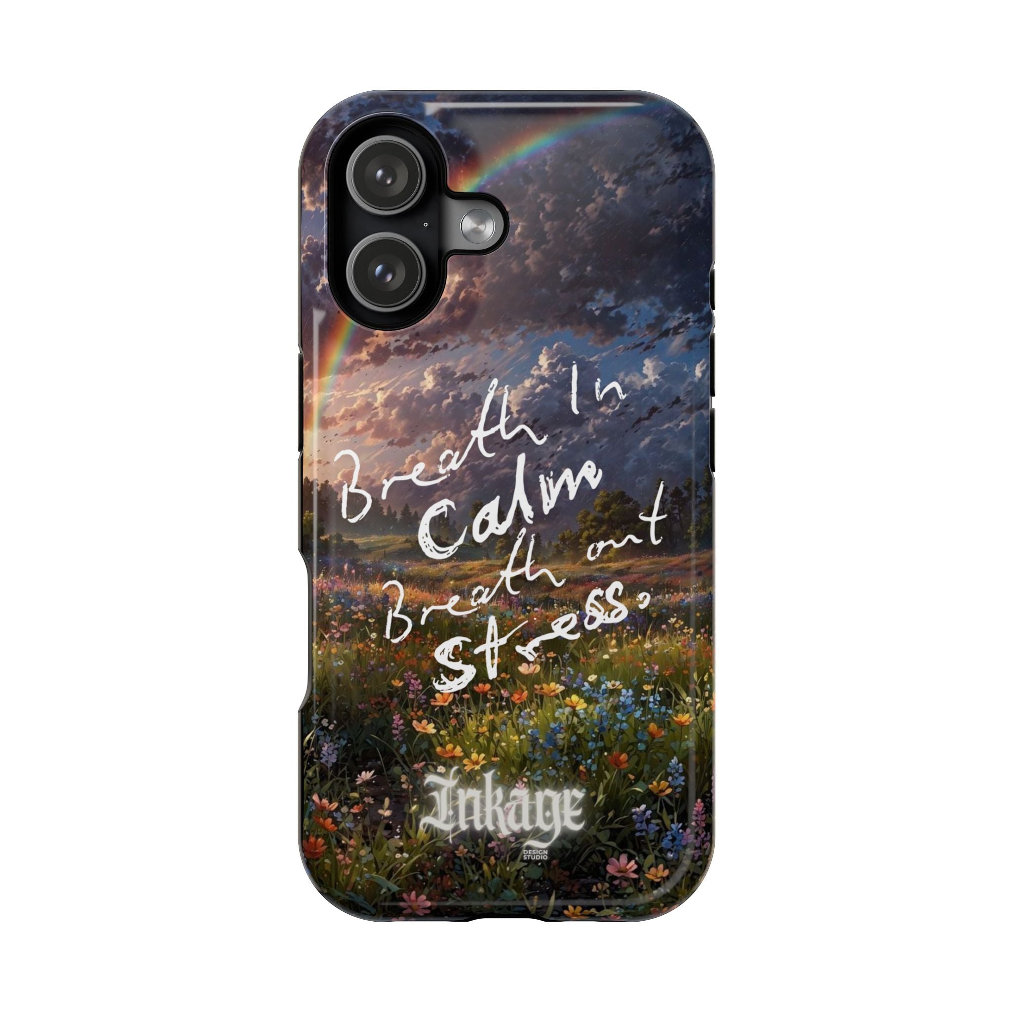 "Breath in Calm Breath out Stress" Magnetic Phone Cases (Quote)