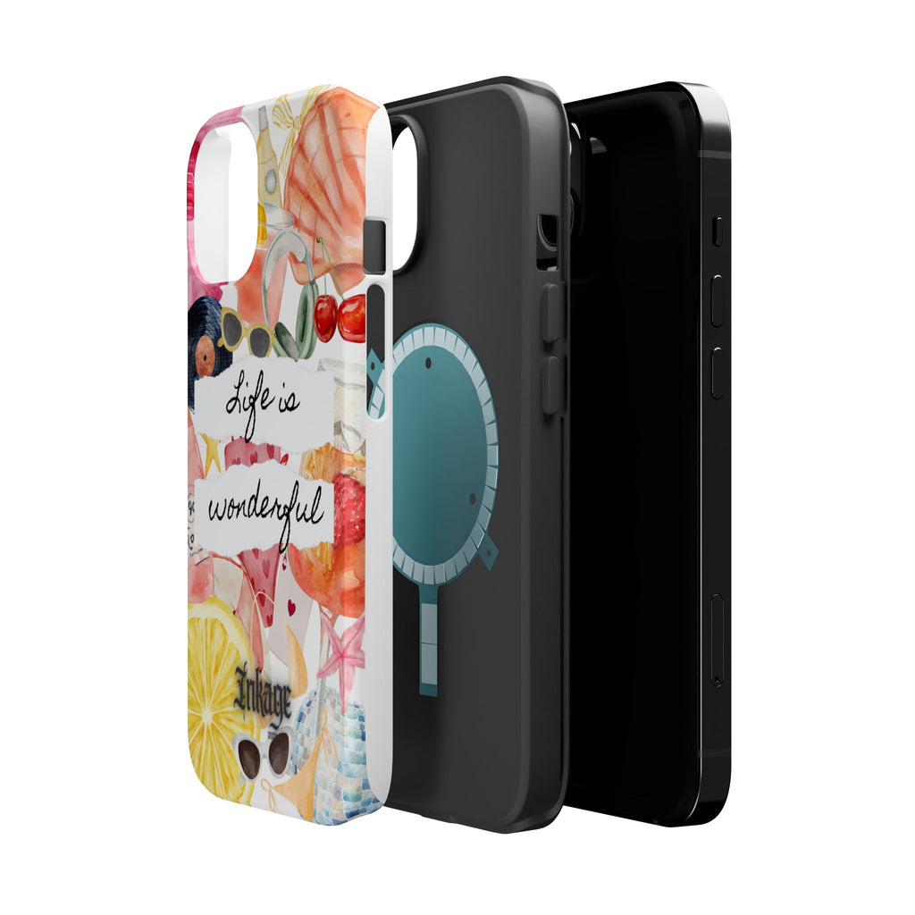 "Life is Wonderful" Quote Magnetic Phone Cases (Quote)